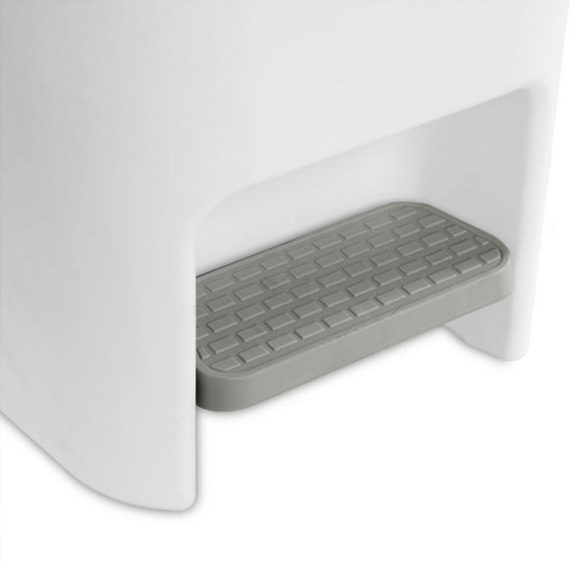 Sterilite 11 Gal. Slim Handsfree Portable Wastebasket Trash Can, White (16 Pack)