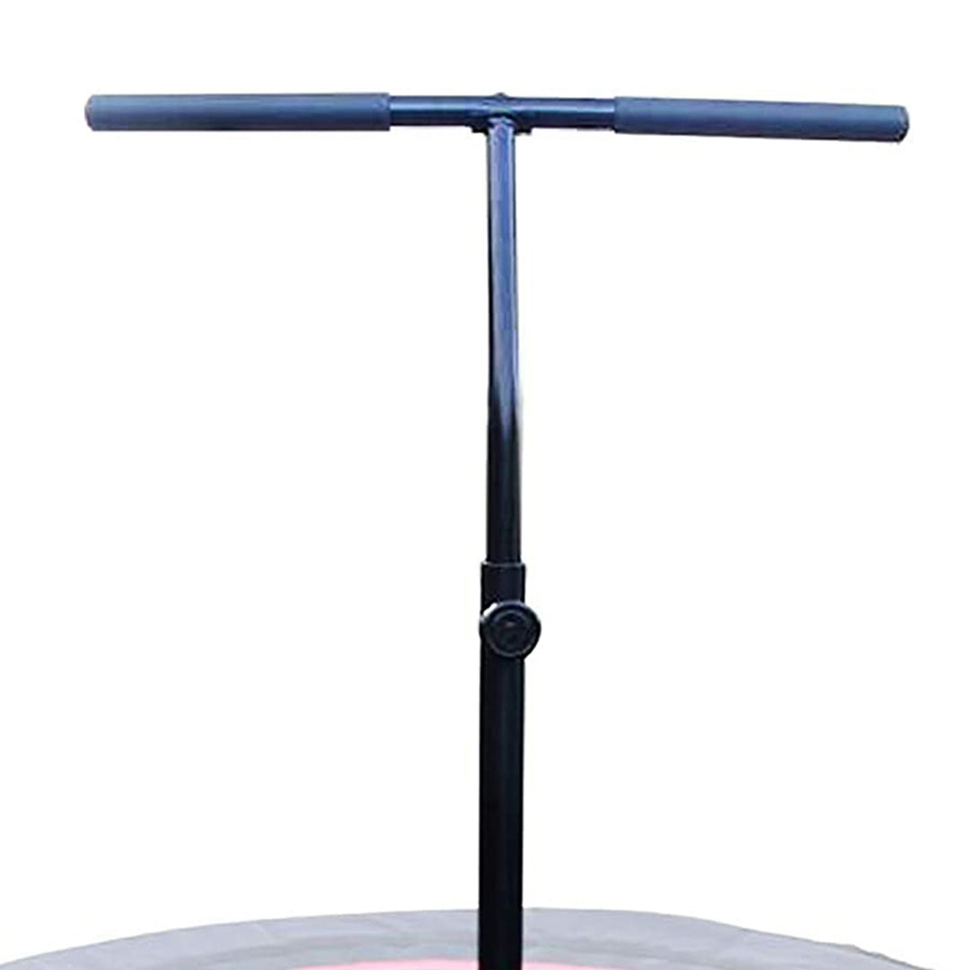 LEAPS & REBOUNDS 48" Adjustable Stability Bar with 48" Fitness Trampoline, Red - VMInnovations