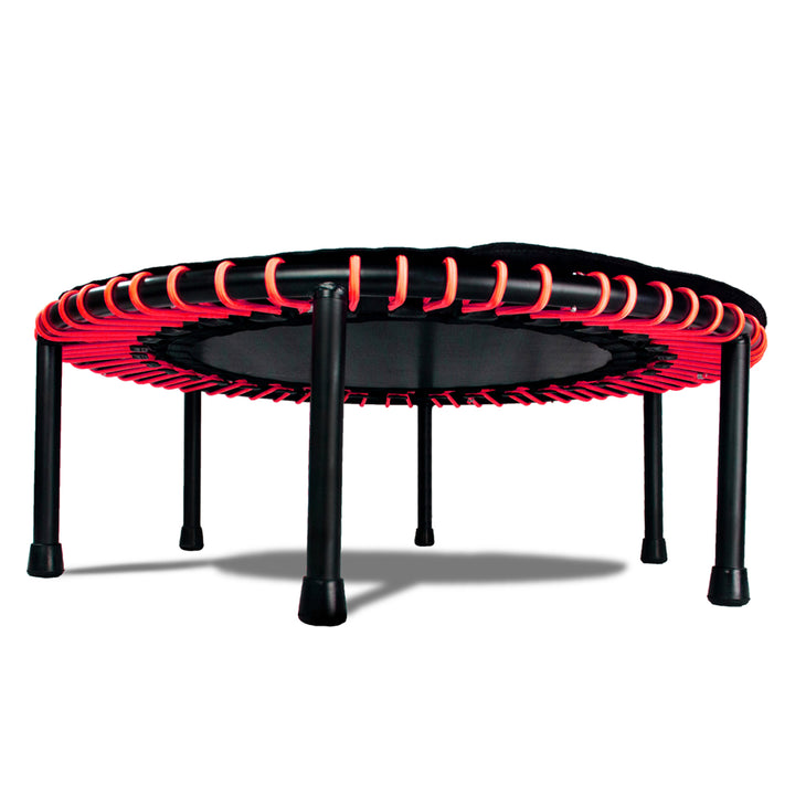 LEAPS & REBOUNDS 48" Adjustable Stability Bar with 48" Fitness Trampoline, Red - VMInnovations