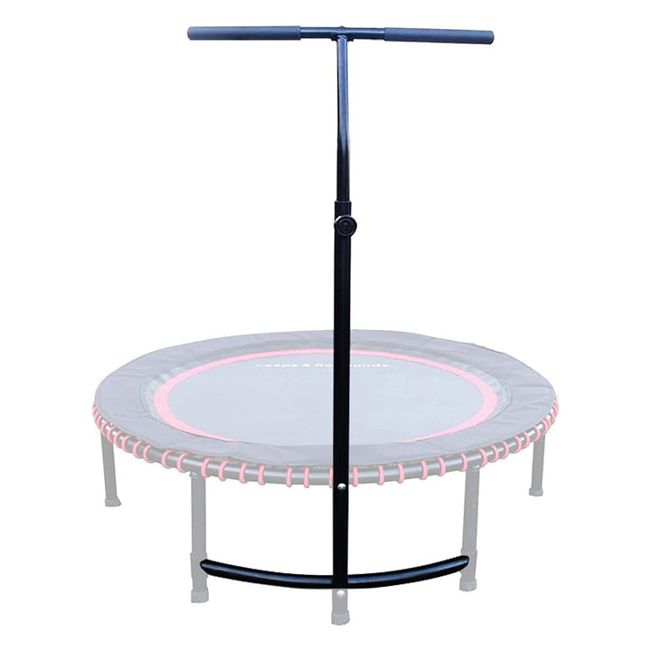 LEAPS & REBOUNDS 48" Adjustable Stability Bar with 48" Fitness Trampoline, Gray - VMInnovations