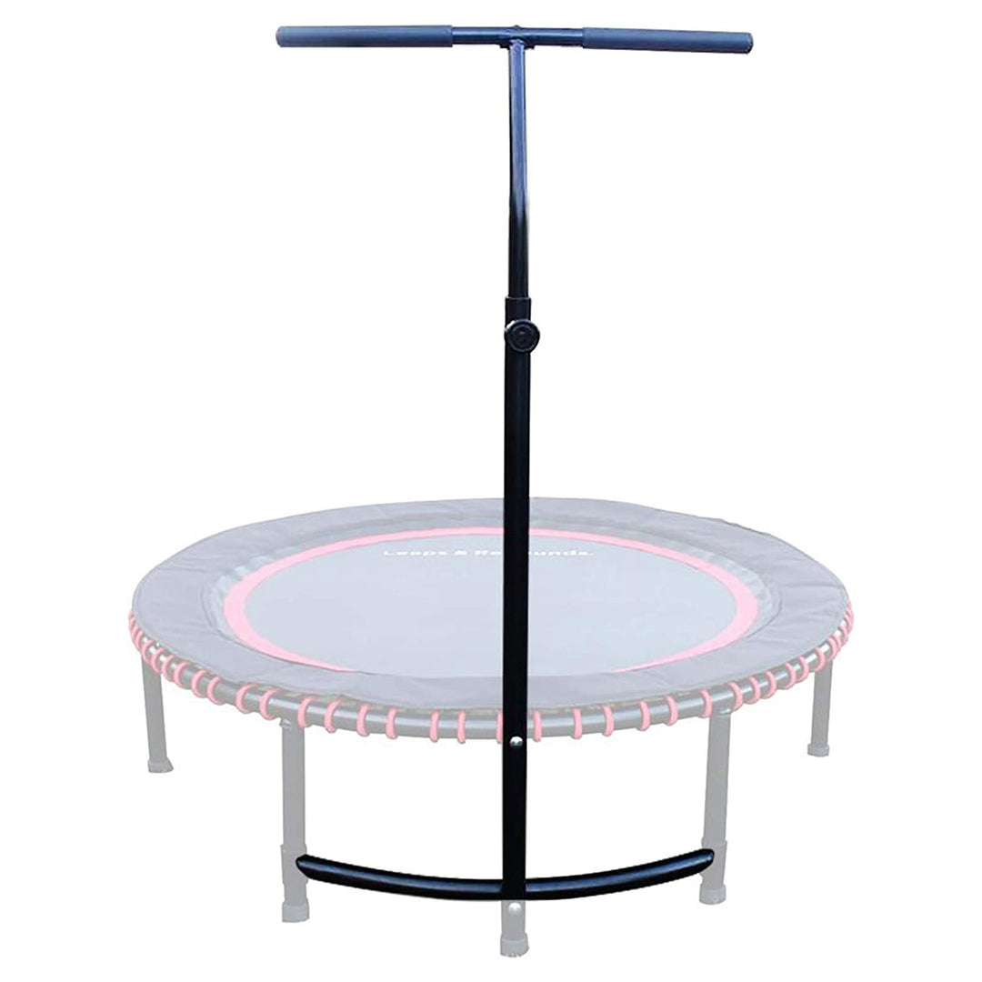 LEAPS & REBOUNDS 48" Adjustable Stability Bar w/ 48" Fitness Trampoline, Orange - VMInnovations