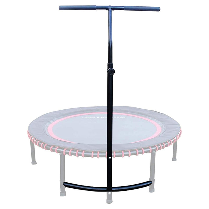 LEAPS & REBOUNDS 48" Adjustable Stability Bar w/ 48" Fitness Trampoline, Orange - VMInnovations