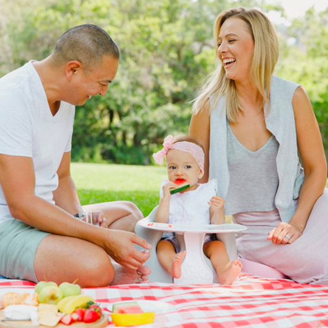 Bumbo Infant Soft Foam Floor Seat with 3 Point Adjustable Harness, Gray (2 Pack) - VMInnovations