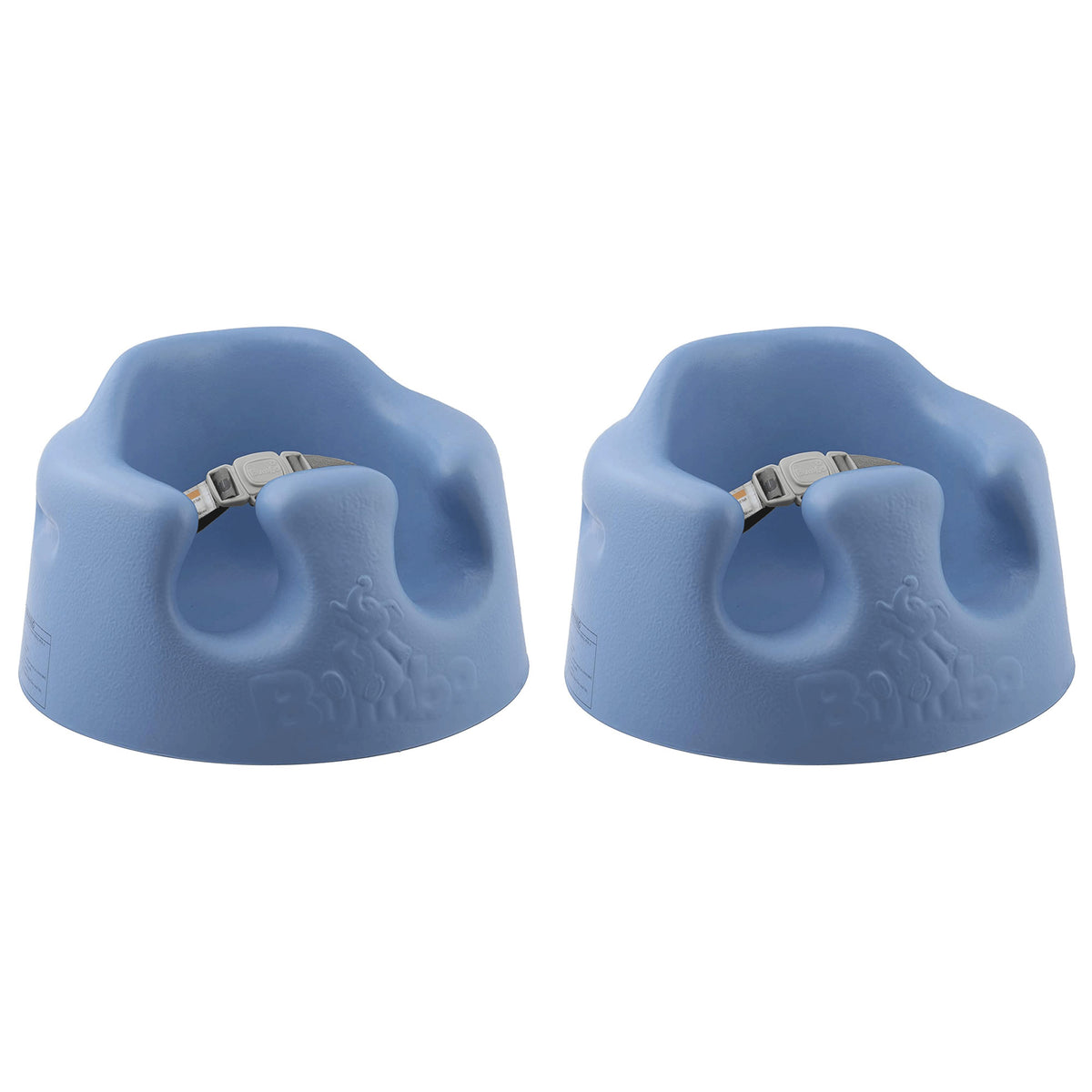 Bumbo Baby Soft Foam Wide Floor Seat w/3 Point Adjustable Harness, 2 Pack, Blue - VMInnovations