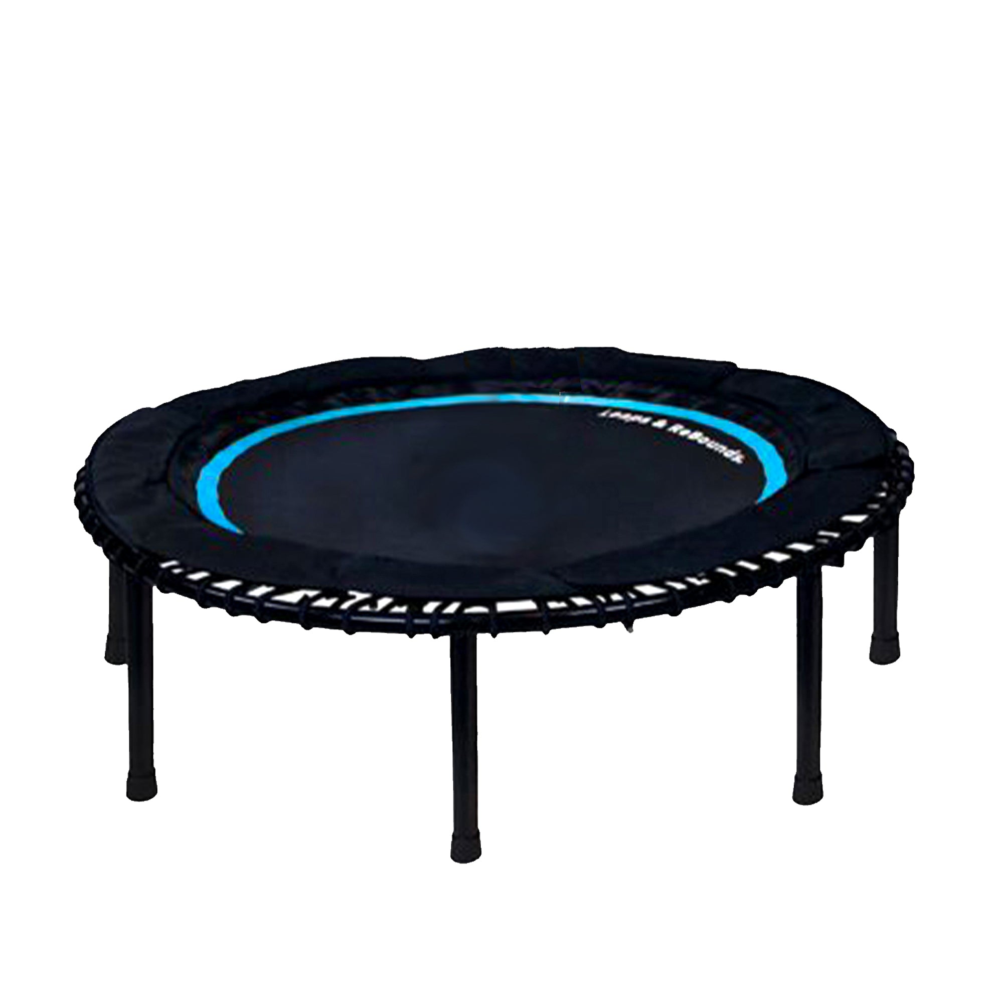 LEAPS & REBOUNDS 40" Adjustable Stability Bar with 40" Fitness Trampoline, Blue