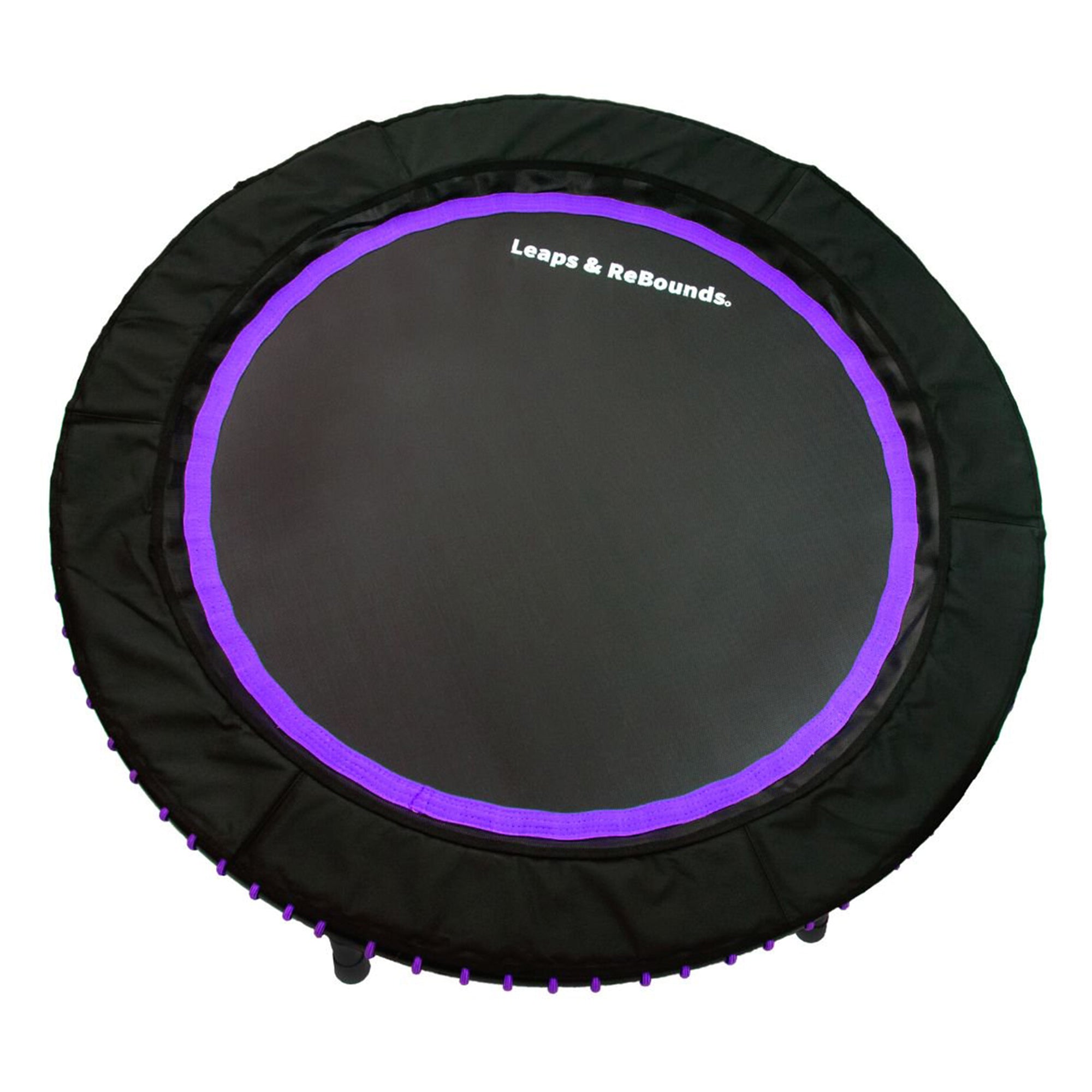 LEAPS & REBOUNDS 40" Adjustable Stability Bar w/ 40" Fitness Trampoline, Purple
