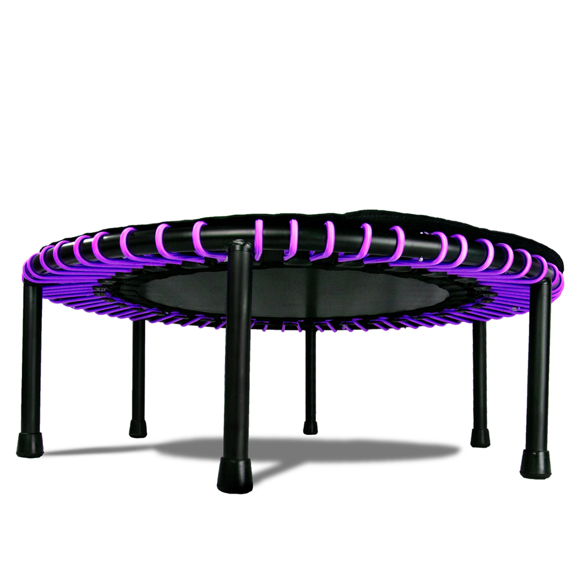 LEAPS & REBOUNDS 40" Adjustable Stability Bar w/ 40" Fitness Trampoline, Purple