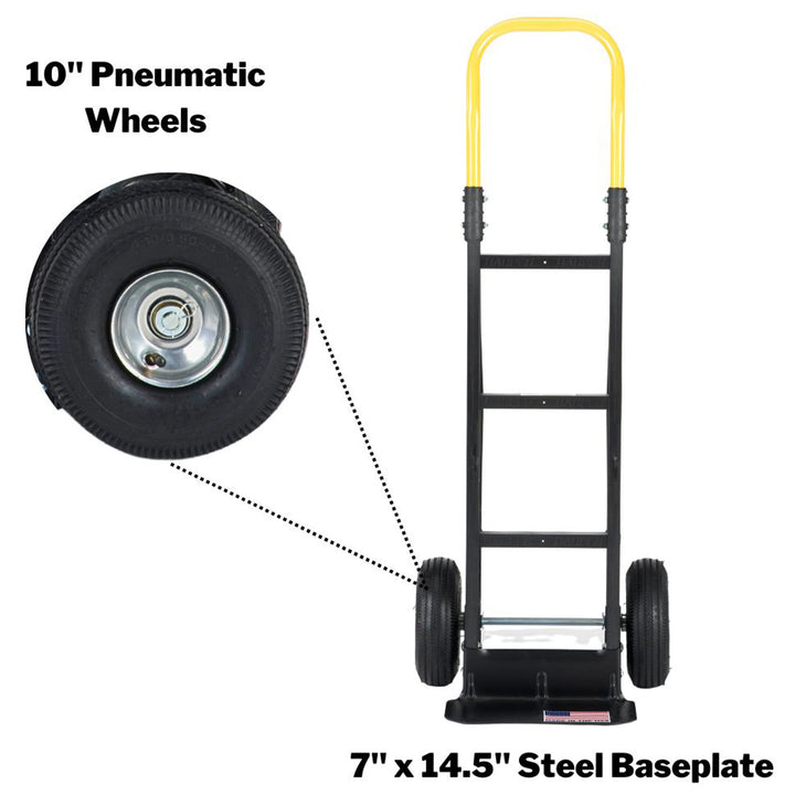 Harper Flat Free 600lb Capacity Heavy-Duty Nylon Hand Truck Dolly Cart (Used) - VMInnovations