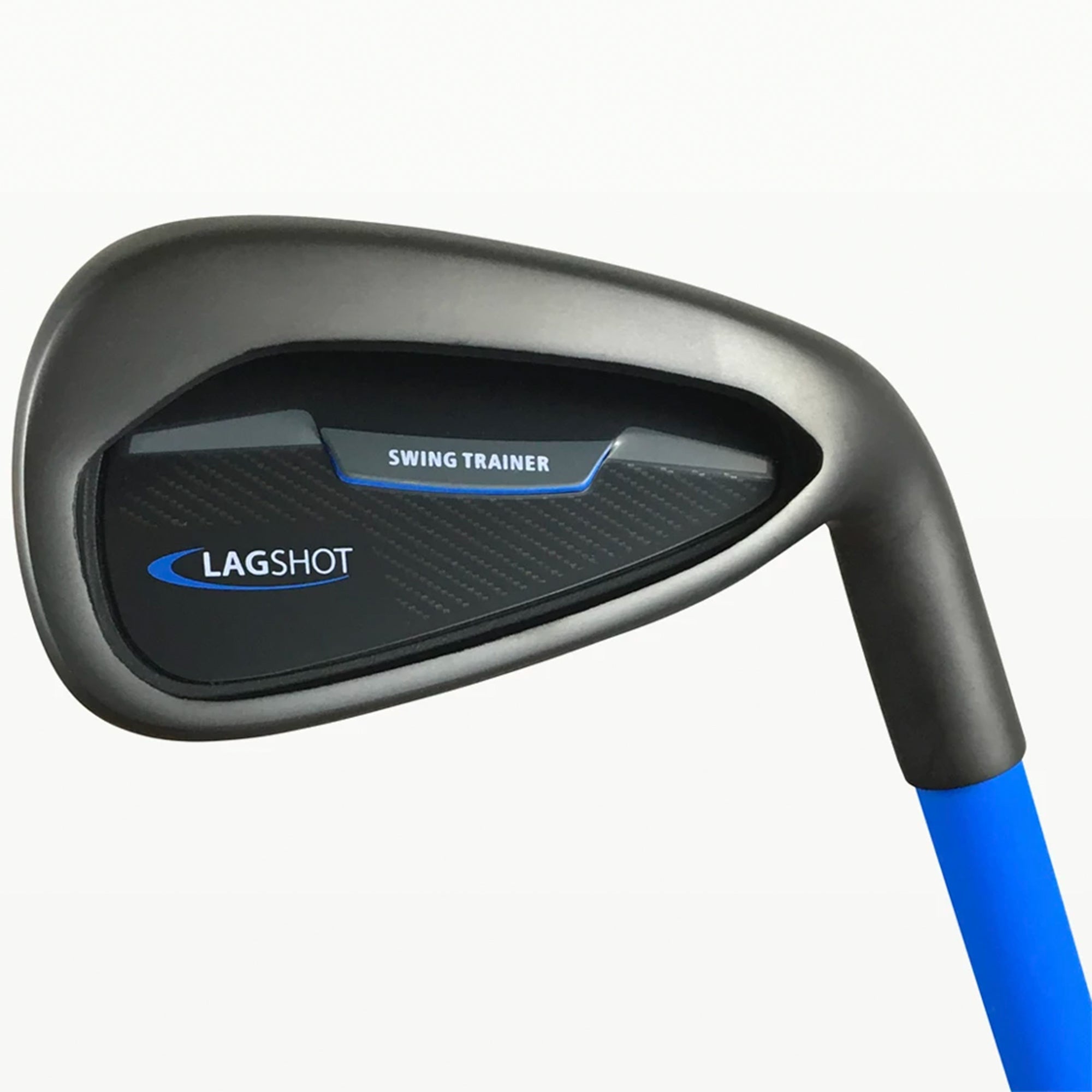Lag Shot 7 Iron Golf Club Swing Trainer Stick for Right Handed Men, Black/Blue - VMInnovations