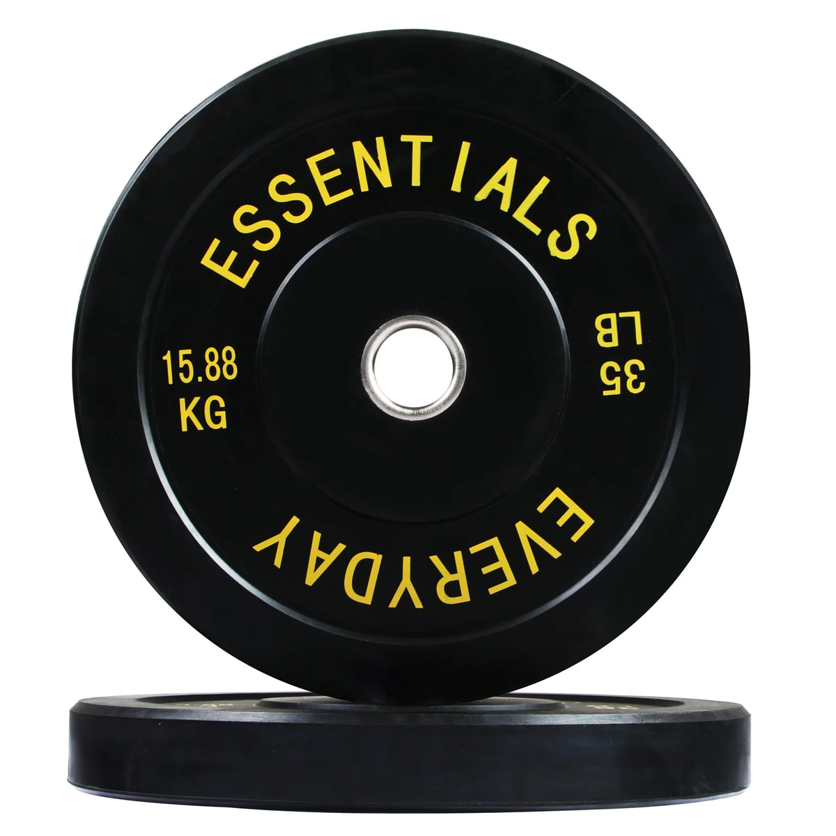 BalanceFrom Fitness 210 Pound Set Bumper Weight Plate with Steel Hub, Black