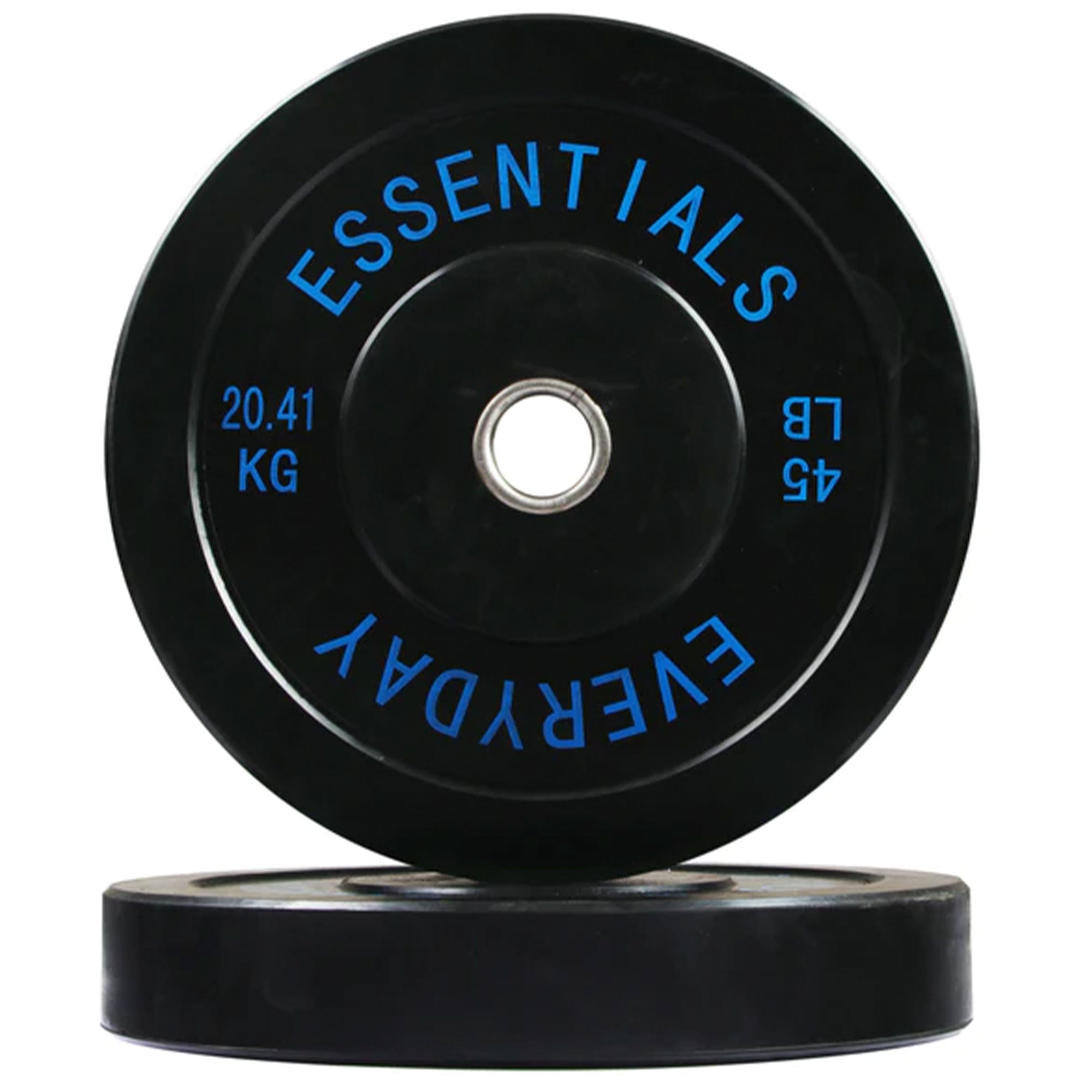 BalanceFrom Fitness 260 Pound Set Bumper Weight Plate with Steel Hub, Black