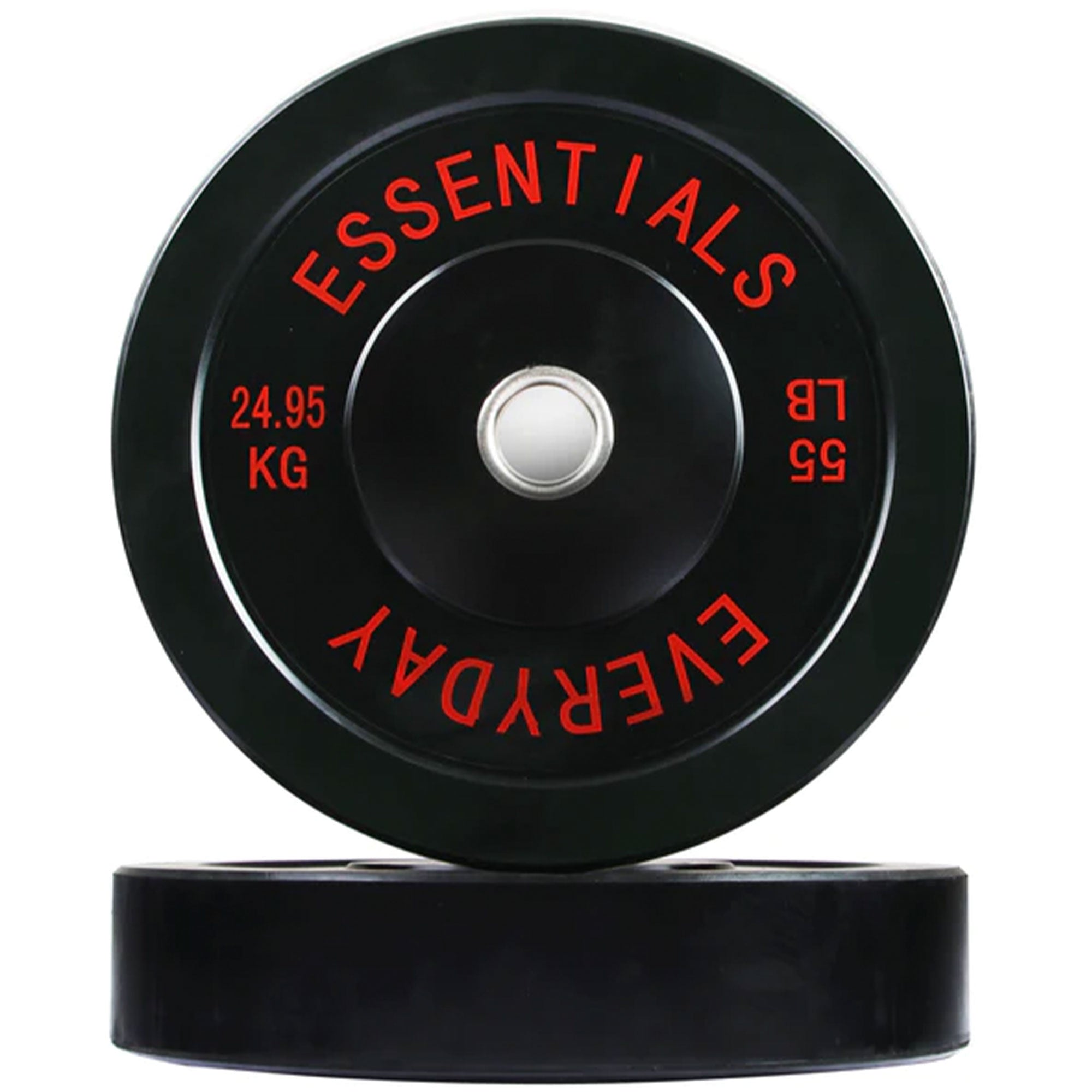 BalanceFrom 370 Pound Set of Fitness Black Olympic Bumper Weight Plate, Black - VMInnovations