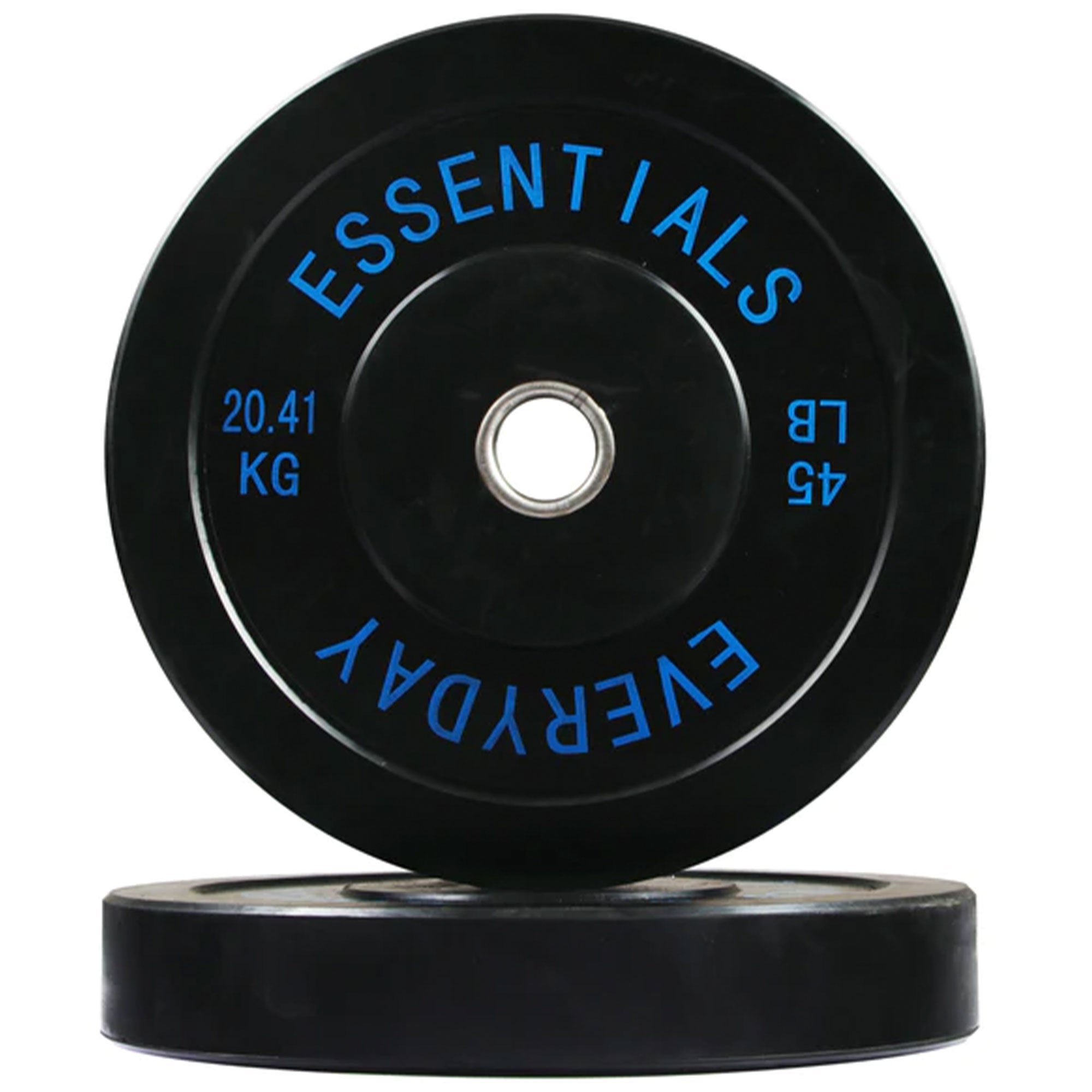 BalanceFrom 370 Pound Set of Fitness Black Olympic Bumper Weight Plate, Black - VMInnovations