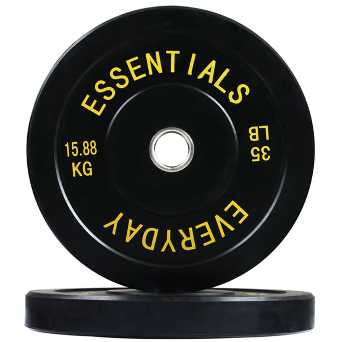BalanceFrom 370 Pound Set of Fitness Black Olympic Bumper Weight Plate, Black