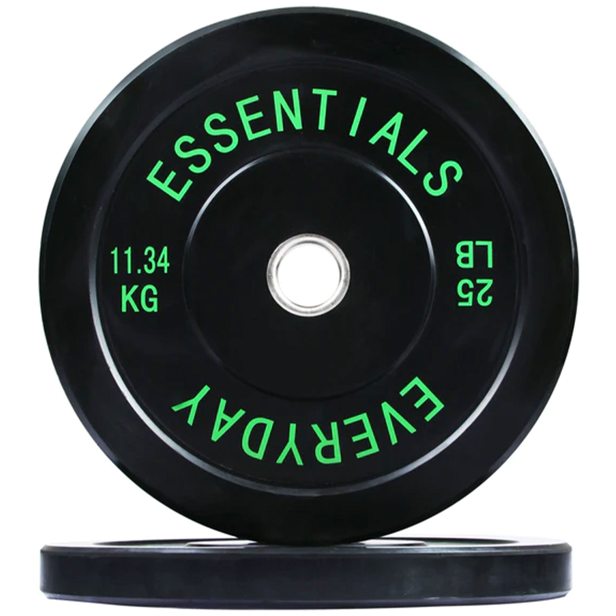 BalanceFrom 370 Pound Set of Fitness Black Olympic Bumper Weight Plate, Black - VMInnovations