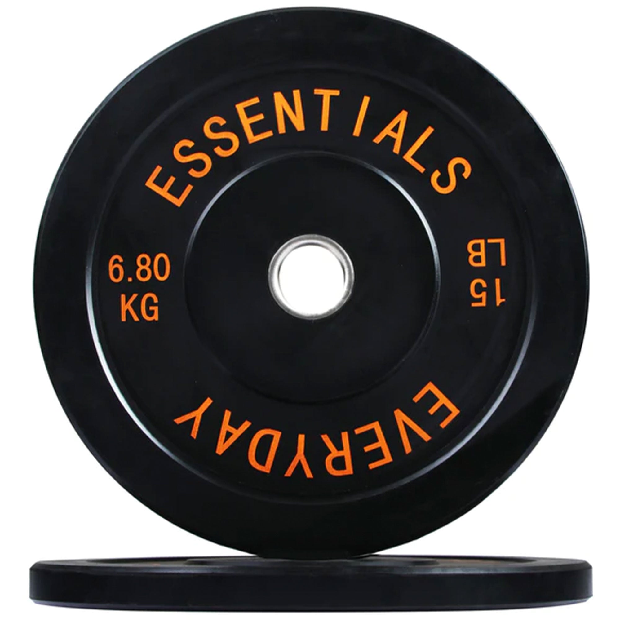 BalanceFrom 370 Pound Set of Fitness Black Olympic Bumper Weight Plate, Black - VMInnovations