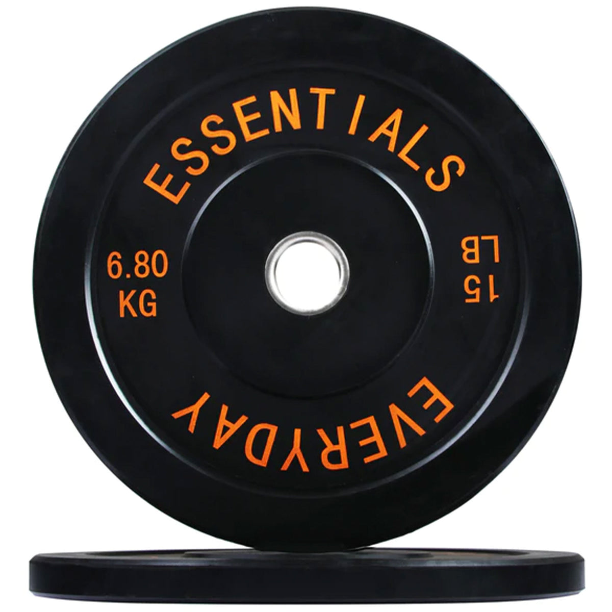 BalanceFrom 370lb Set of Fitness Black Olympic Bumper Weight Plate, (Open Box)