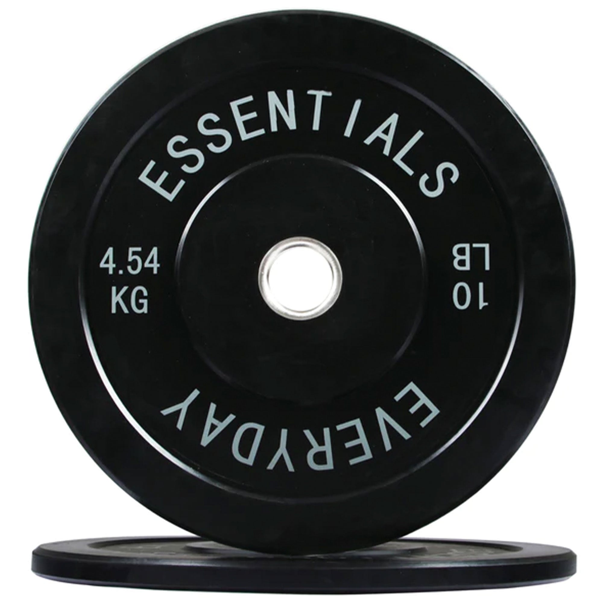 BalanceFrom 370 Pound Set of Fitness Black Olympic Bumper Weight Plate, Black - VMInnovations