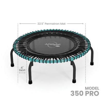 JumpSport 350 Pro Fitness 39 Inch Cardio Workout Trampoline,Teal/Black(Open Box)