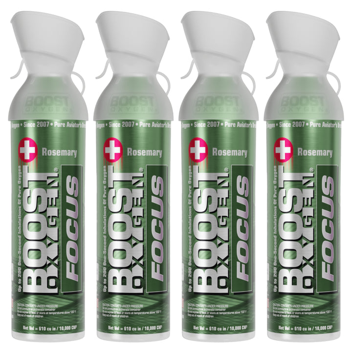 Boost Oxygen Think Tank Natural Portable 10 L Canned Oxygen, Rosemary (4 Pack) - VMInnovations