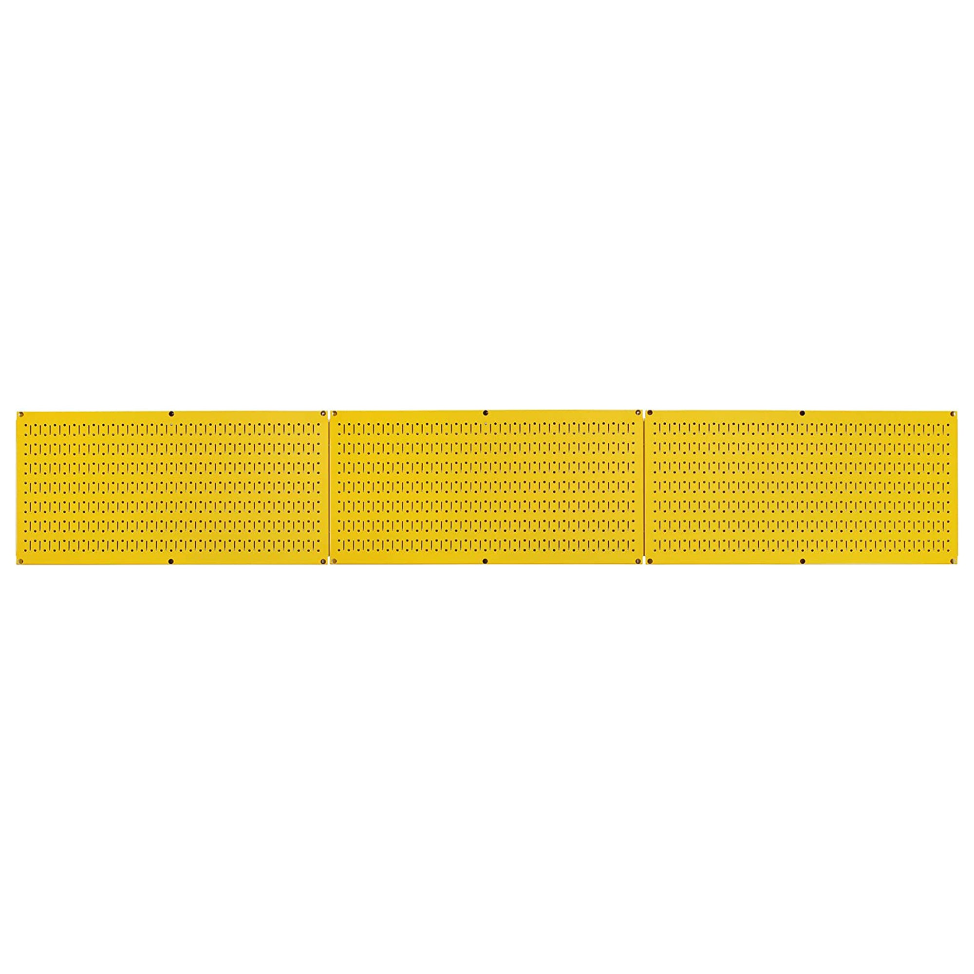 Wall Control 32"x16" Horizontal Pegboard Garage Tool Organizer, Yellow (3 Pack) - VMInnovations