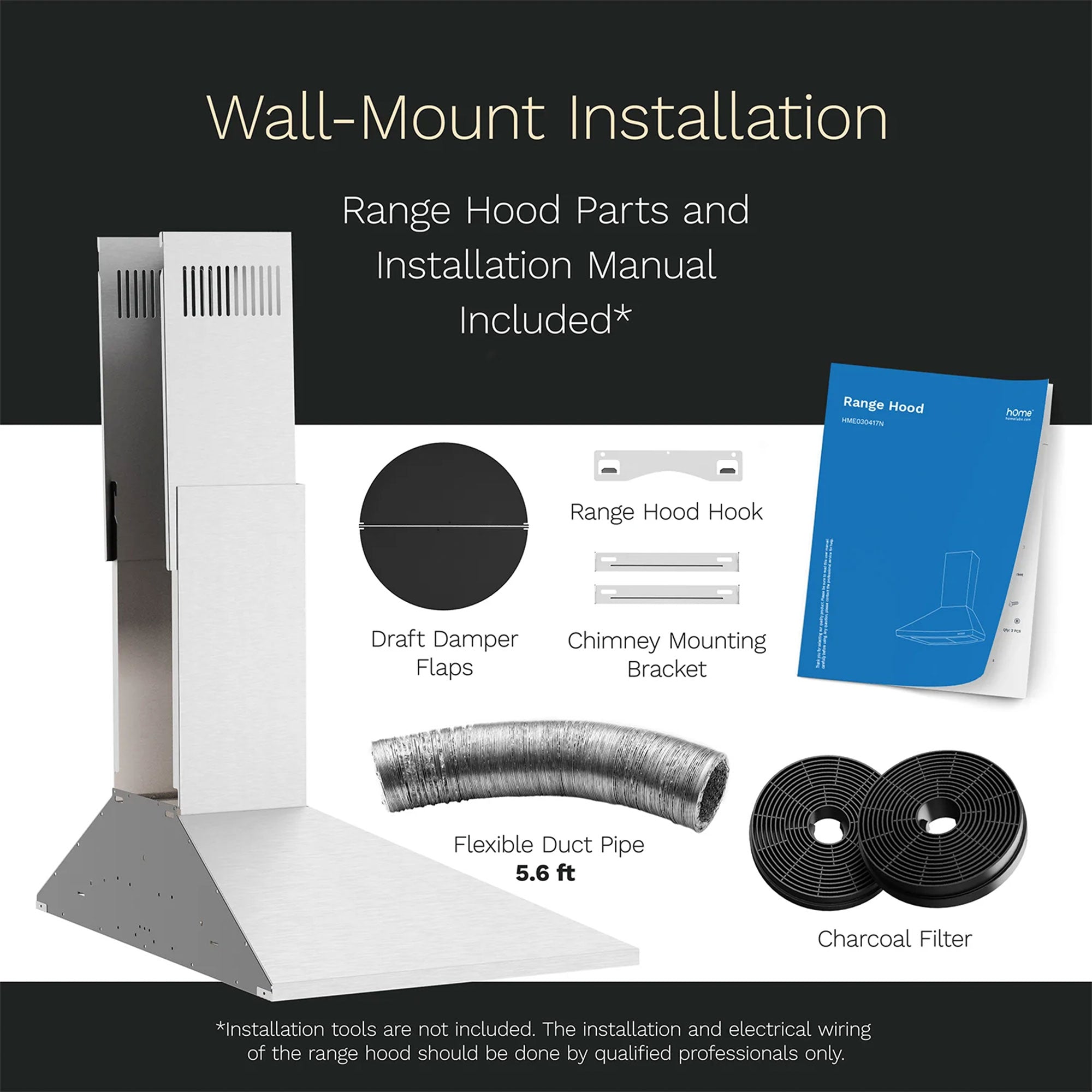 hOmeLabs 30 Inch Stainless Steel Wall Mount Range Hood Exhaust Fan for Kitchen - VMInnovations