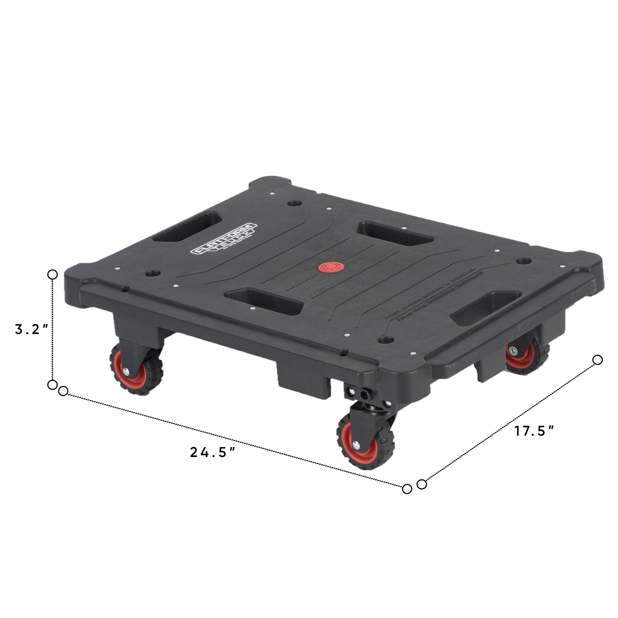 Magna Foldable Hand Truck 300lb Capacity Platform Cart, Black & Red (Open Box) - VMInnovations