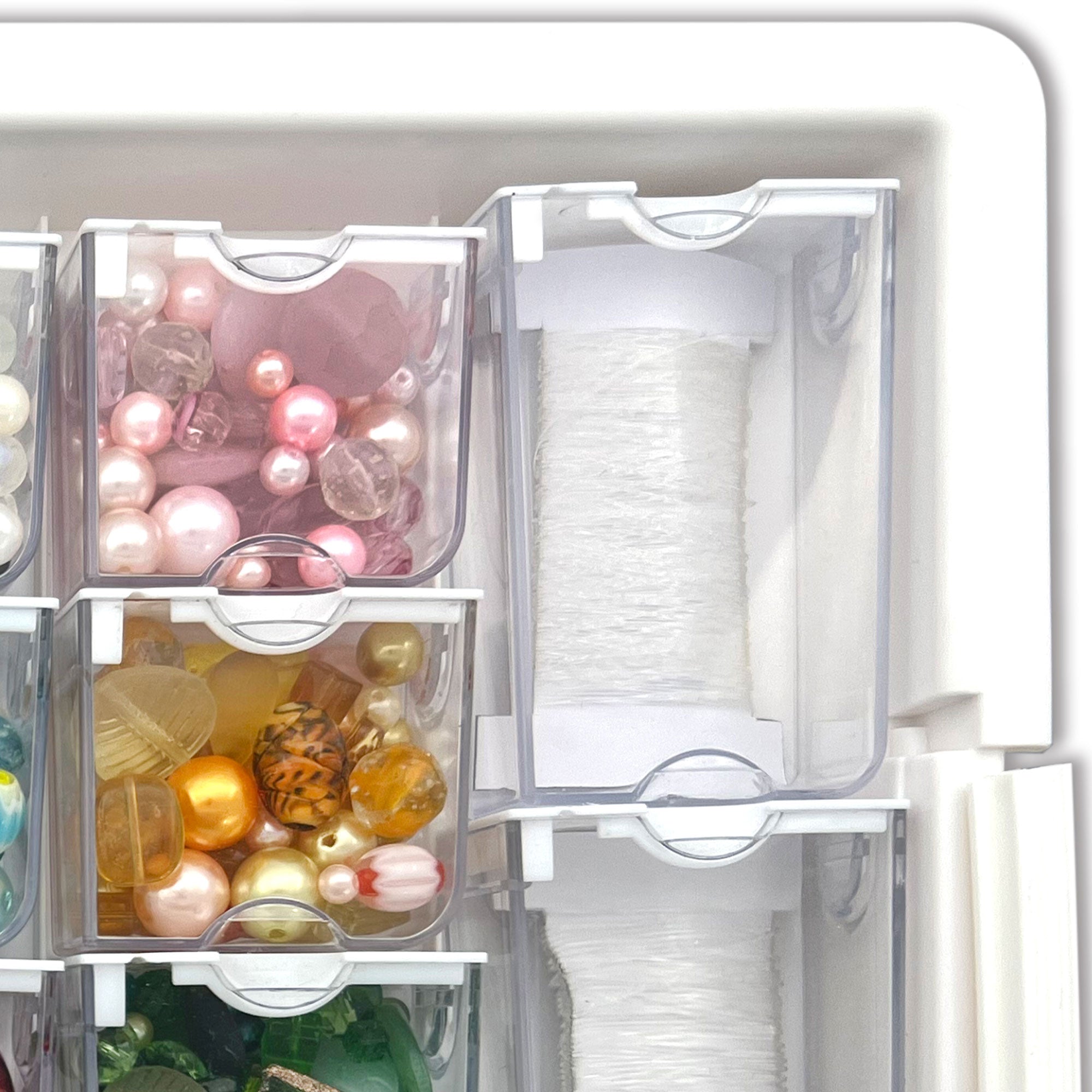 Bead Storage Elizabeth Ward Assorted Glass and Polymer Clay Bead Tray(For Parts) - VMInnovations