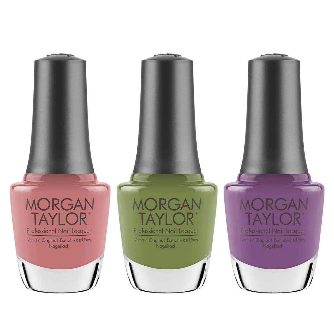 Morgan Taylor Spring 2023 Pure Beauty Nail Lacquer Polish Manicure Set, 3 Pack - VMInnovations