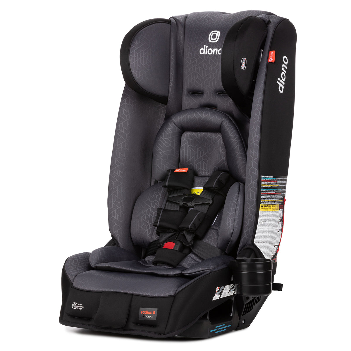 Diono Radian 3RXT Slim Fit 3 Across All-In-One Convertible Car Seat, Gray Stone - VMInnovations