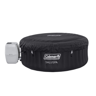 Bestway Coleman Miami AirJet Inflatable Hot Tub with EnergySense Cover, Black