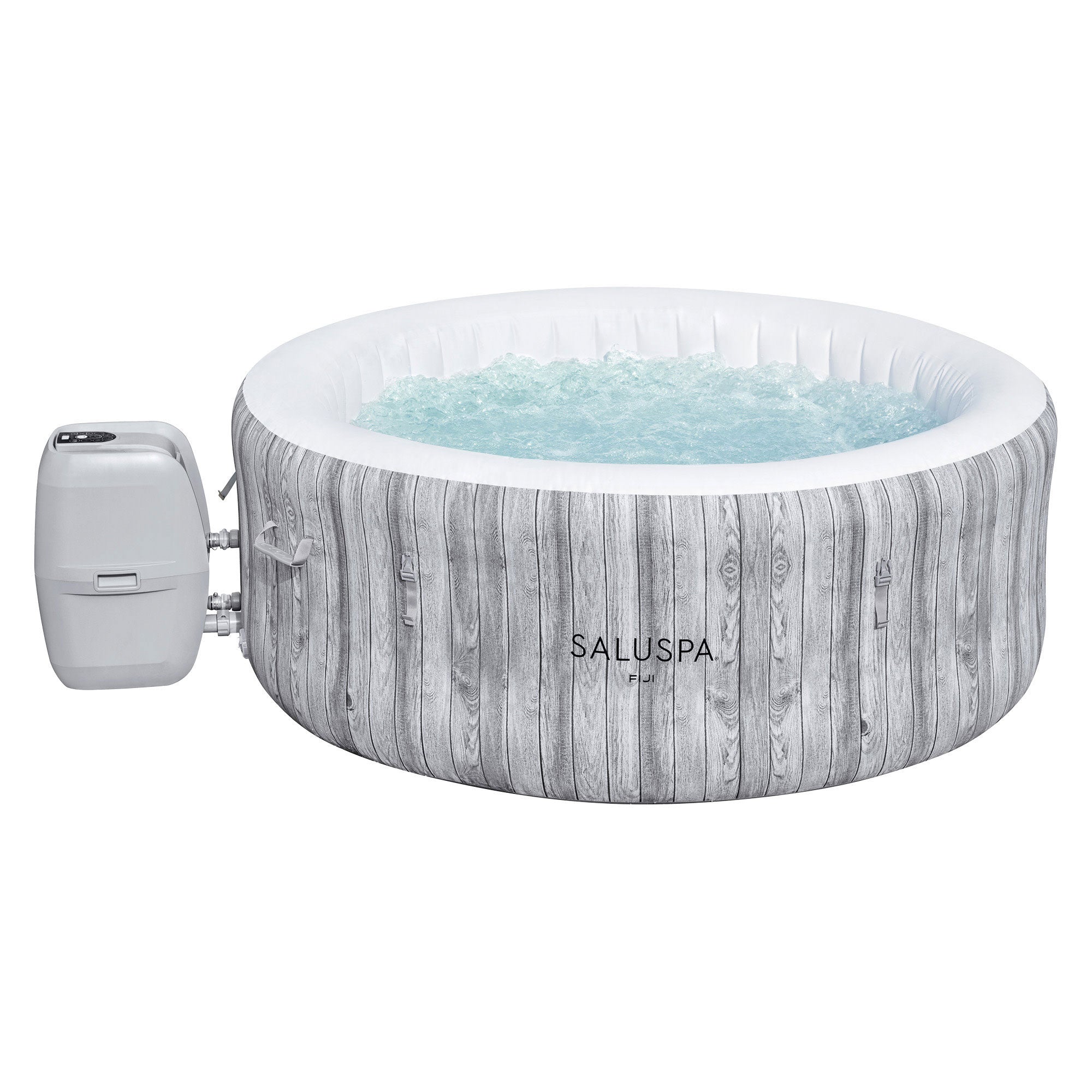 Bestway SaluSpa Fiji AirJet Inflatable Hot Tub w/EnergySense Cover, Grey (Used) - VMInnovations