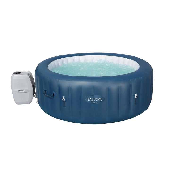 Bestway SaluSpa Milan AirJet Inflatable Hot Tub with EnergySense Cover, Blue - VMInnovations