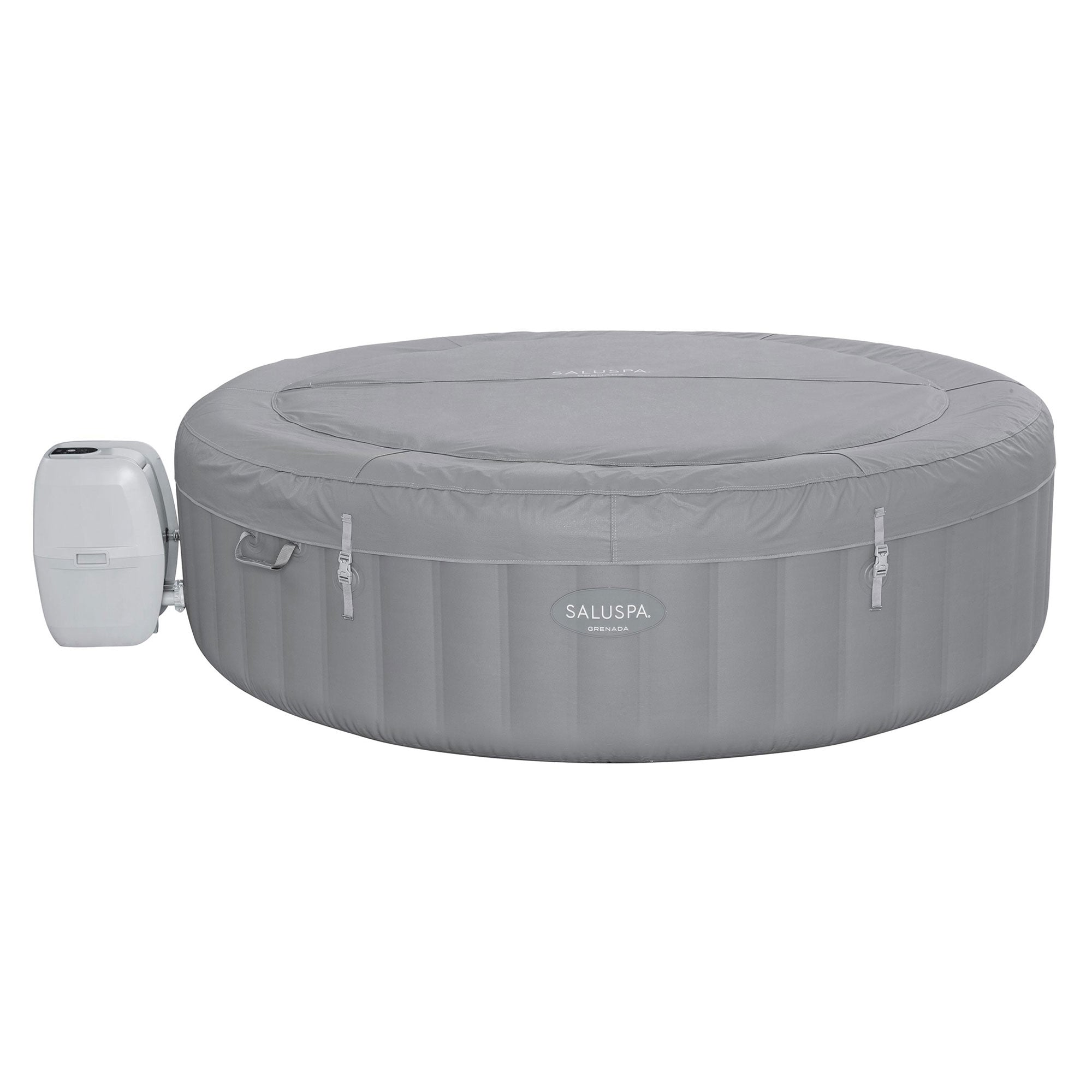 Bestway SaluSpa Grenada AirJet Inflatable Hot Tub with EnergySense Cover, Grey
