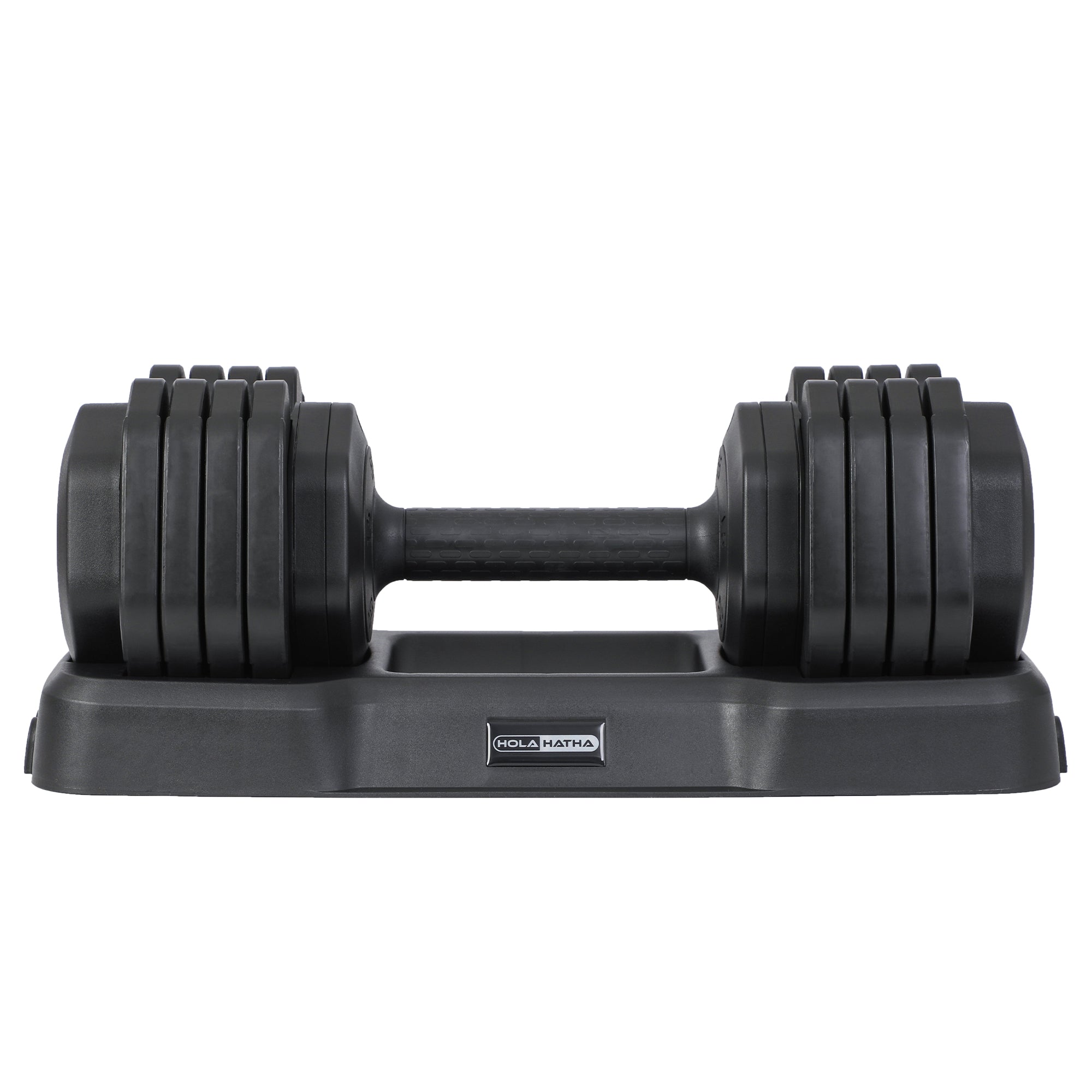 HolaHatha 5-in-1 Adjustable 15-55lb Dumbbell Home Gym Workout Equipment, Single - VMInnovations