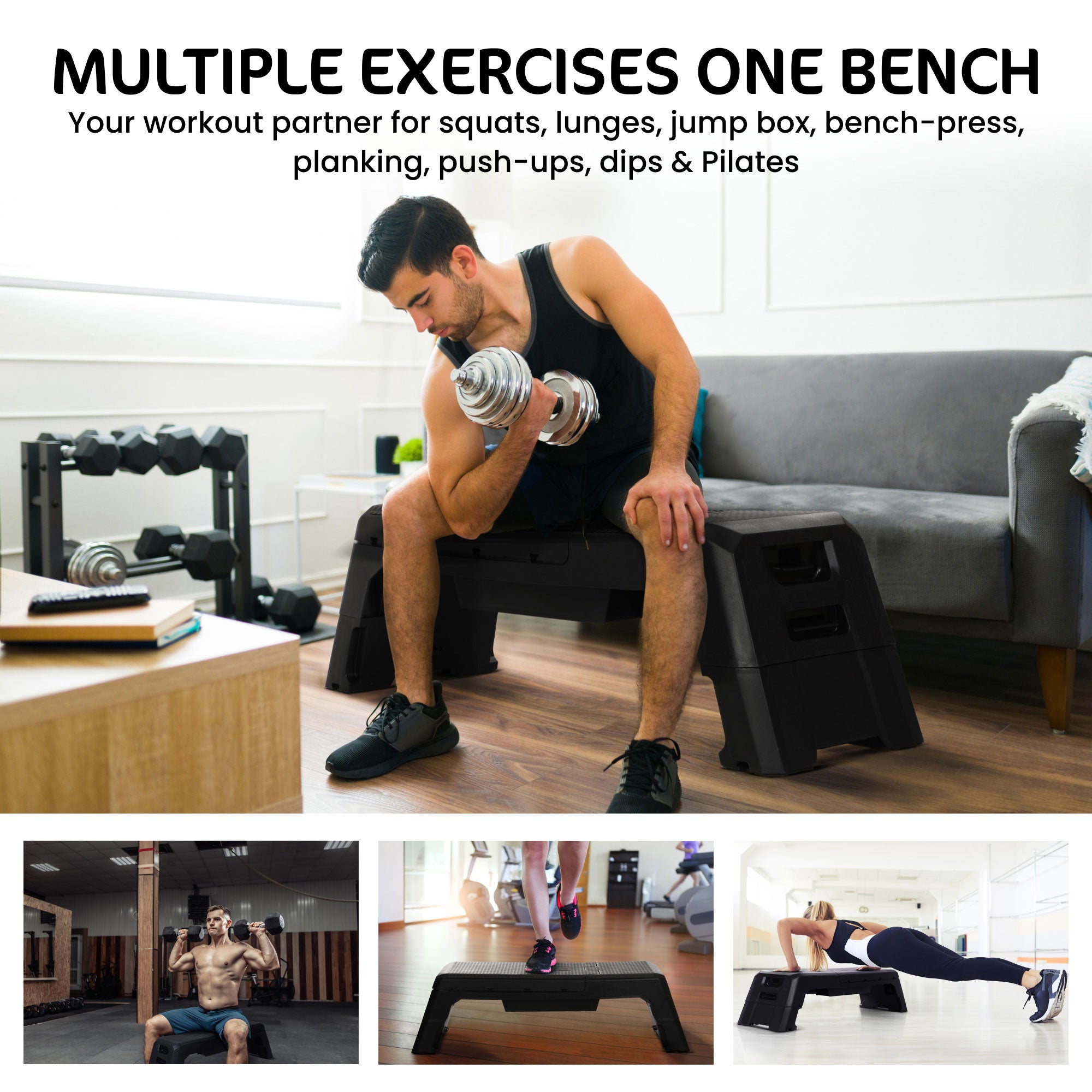 HolaHatha Multifunctional Fitness Deck with Internal Storage Compartment (Used) - VMInnovations