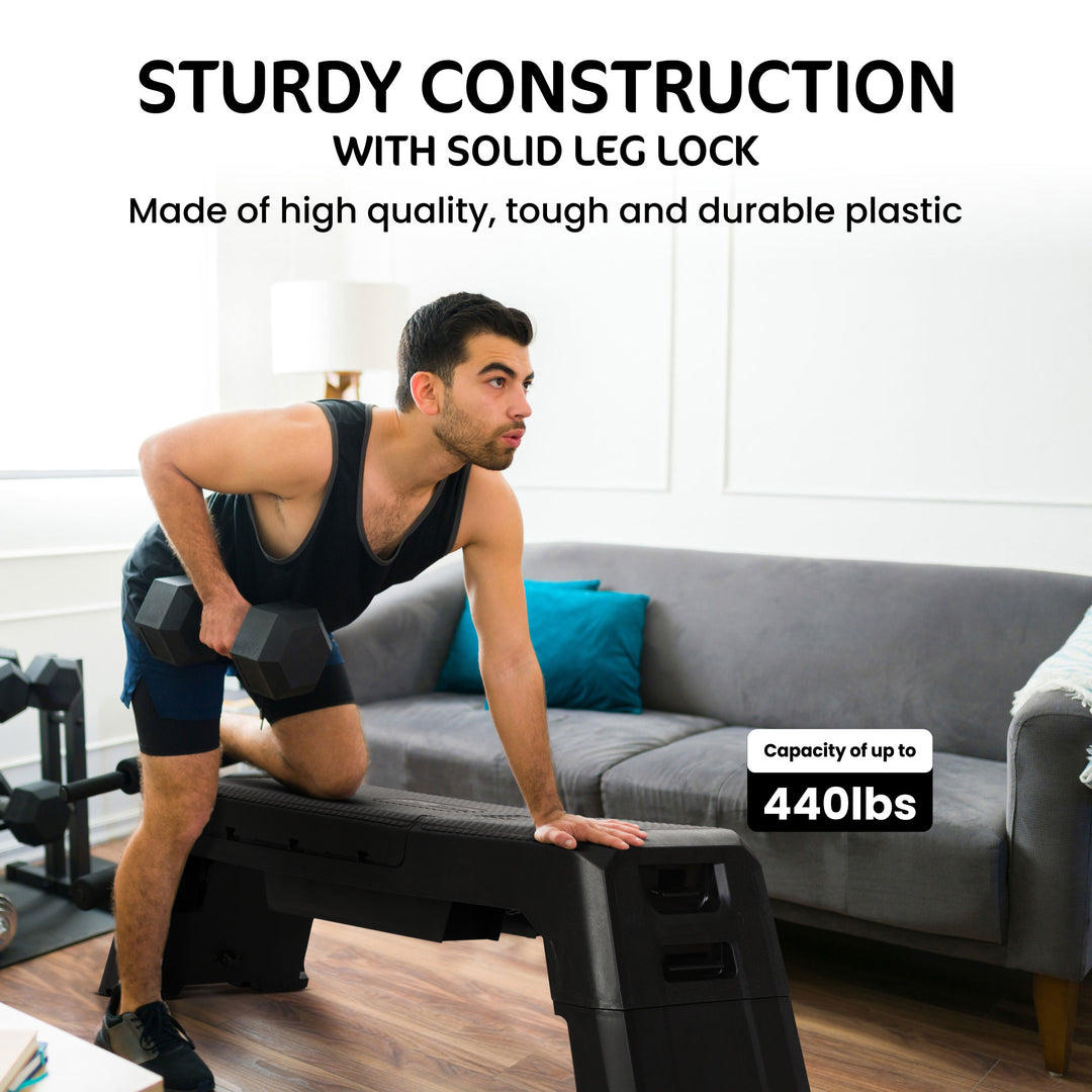 HolaHatha Multifunctional Fitness Weight Workout Bench with Storage Compartment - VMInnovations