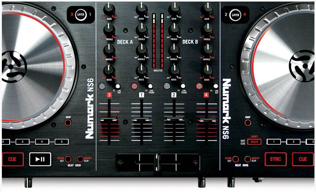 NUMARK NS6 4-Channel Digital DJ Midi Controller & Mixer - (Slight Use)