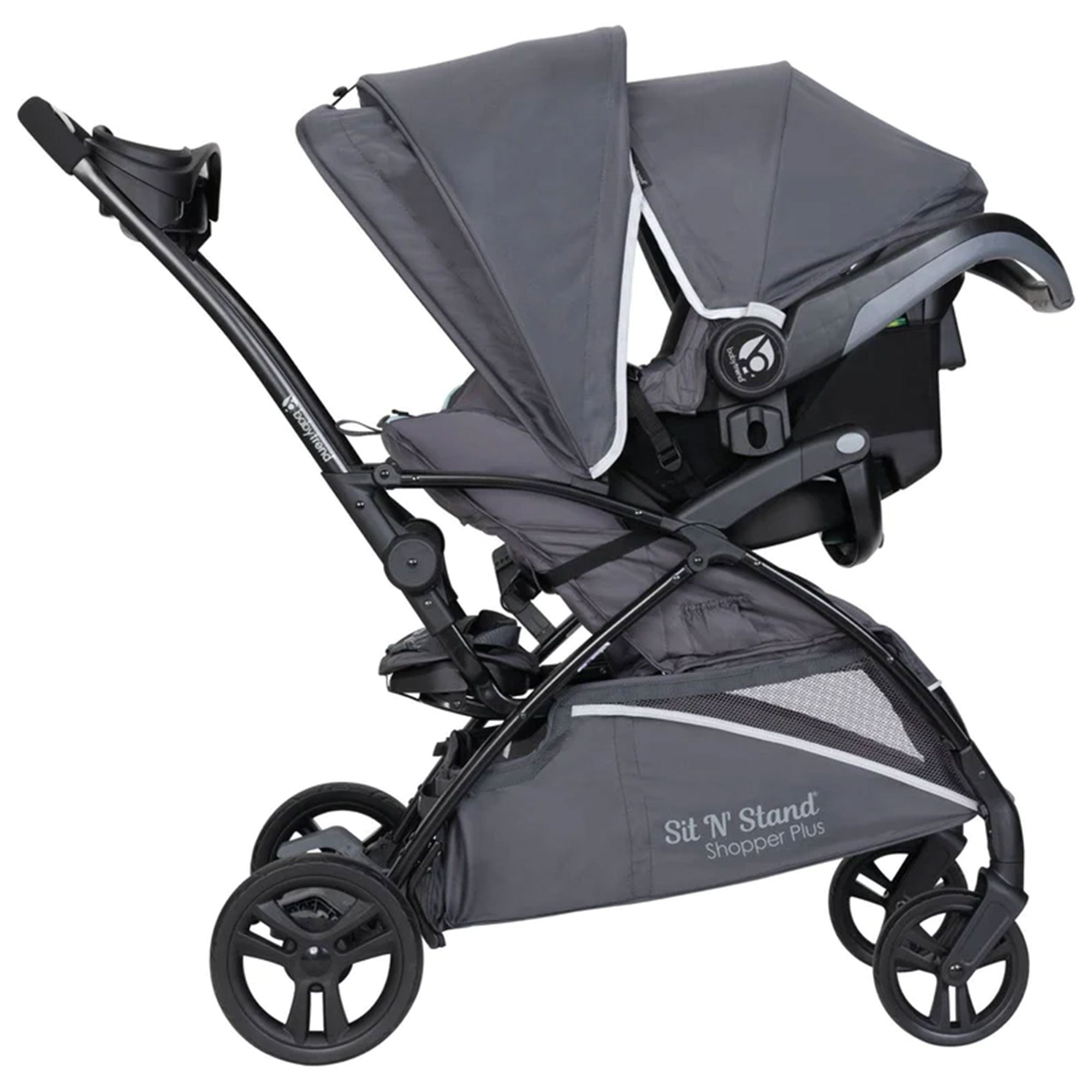 Baby Trend Sit N’ Stand Lightweight 5-in-1 Shopper Plus Stroller, Blue Mist - VMInnovations