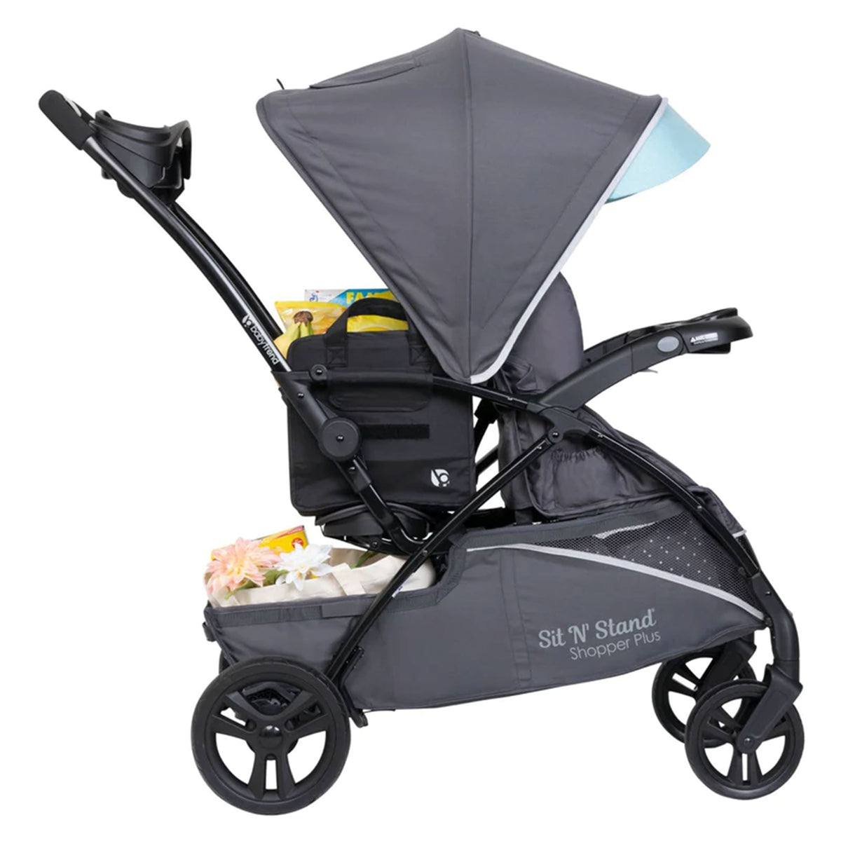 Baby Trend Sit N’ Stand Lightweight 5-in-1 Shopper Plus Stroller, Blue Mist - VMInnovations