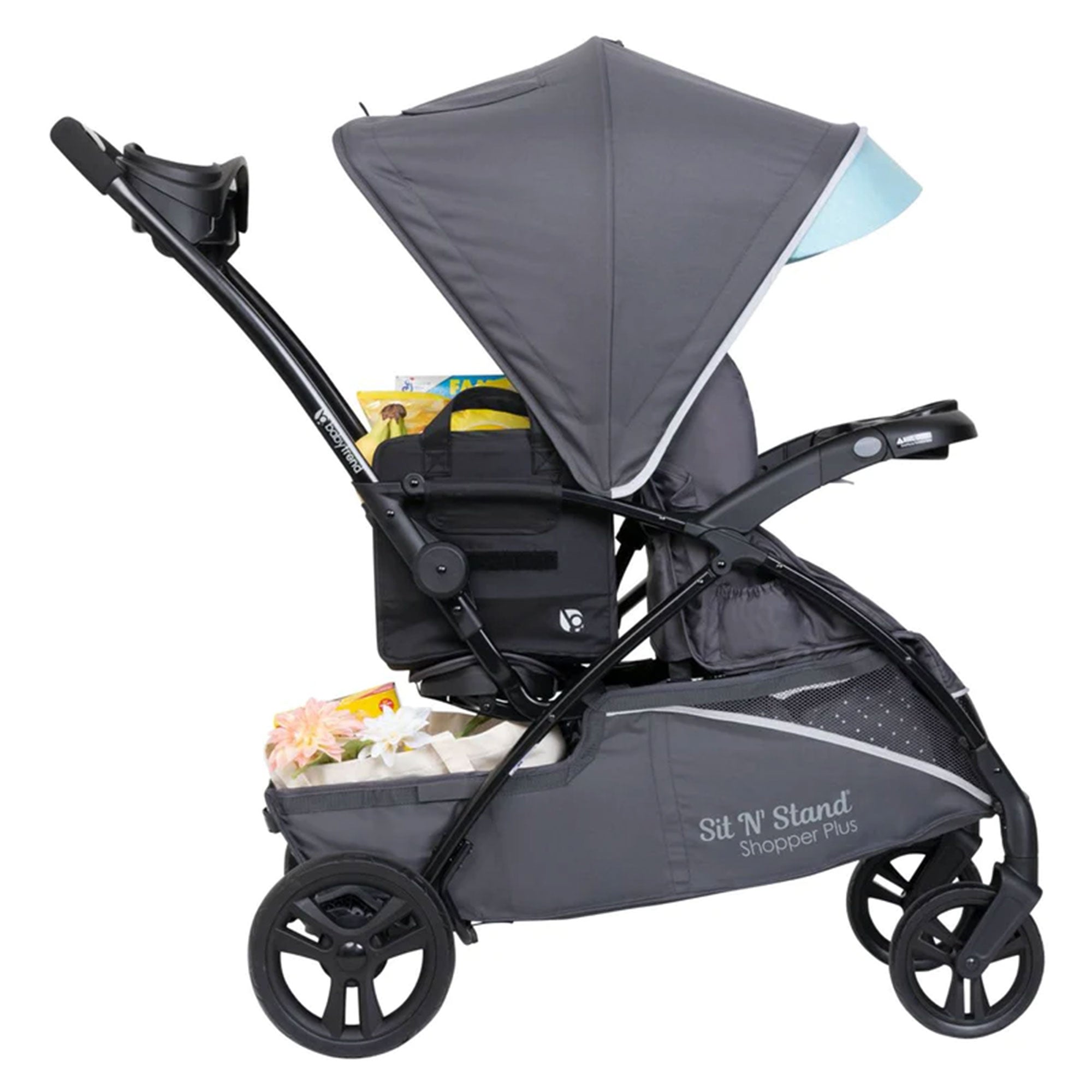 Baby Trend Sit N’ Stand Lightweight 5-in-1 Shopper Plus Stroller, Blue Mist - VMInnovations