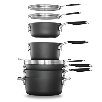 Calphalon 14pc Space Saving Hard-Anodized Nonstick Pots & Pans Cookware Set