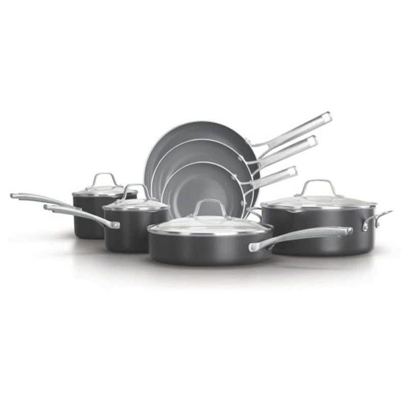 Calphalon 11pc Oil Infused Ceramic Cookware Set w/Stay Cool Handles (Open Box)
