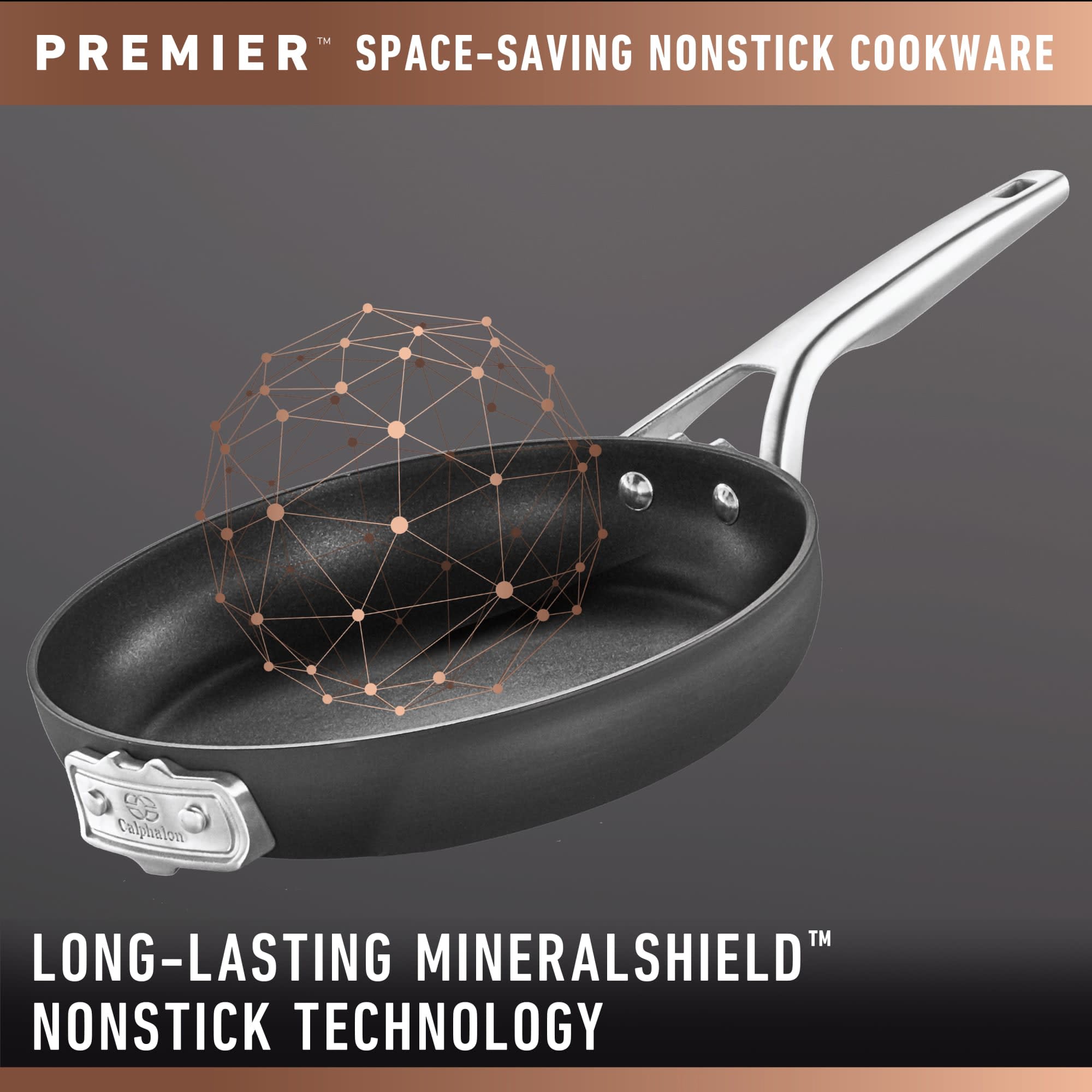 Premier Space Saving 1.5 Quart Hard Anodized Nonstick Saucepan w/Lid (Open Box) - VMInnovations