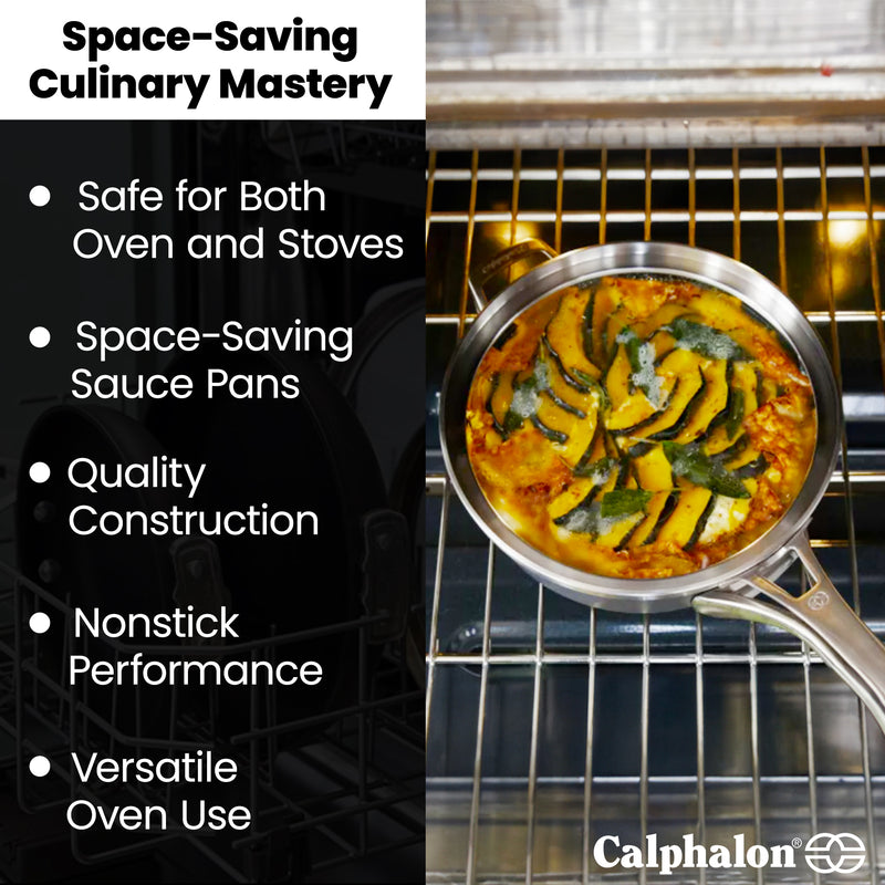 Calphalon Premier Space Saving 1.5 Quart Hard Anodized Nonstick Saucepan w/Lid