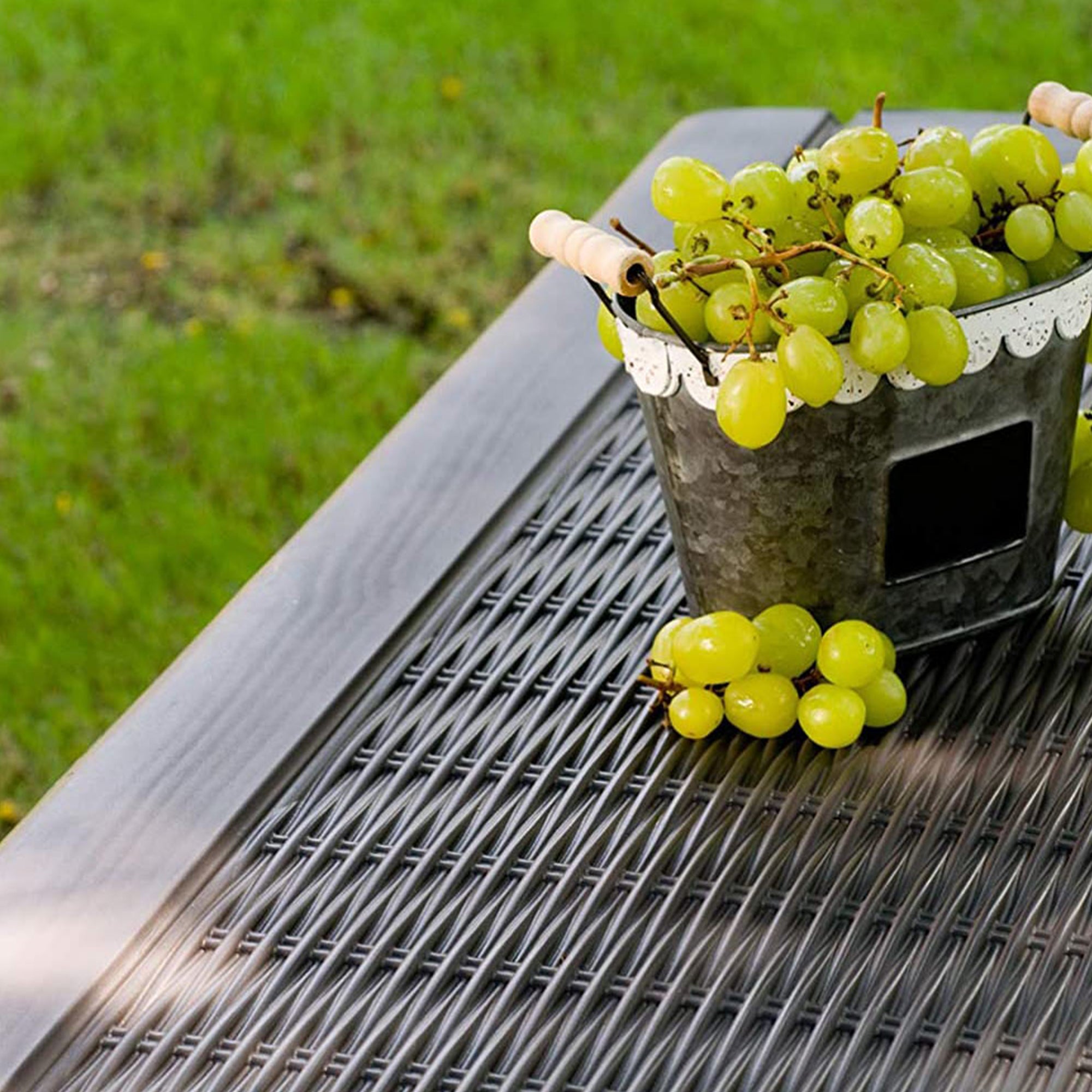 Keter Borneo Rattan Wicker Resin Patio Deck Storage Box Bench, Grey (2 Pack) - VMInnovations