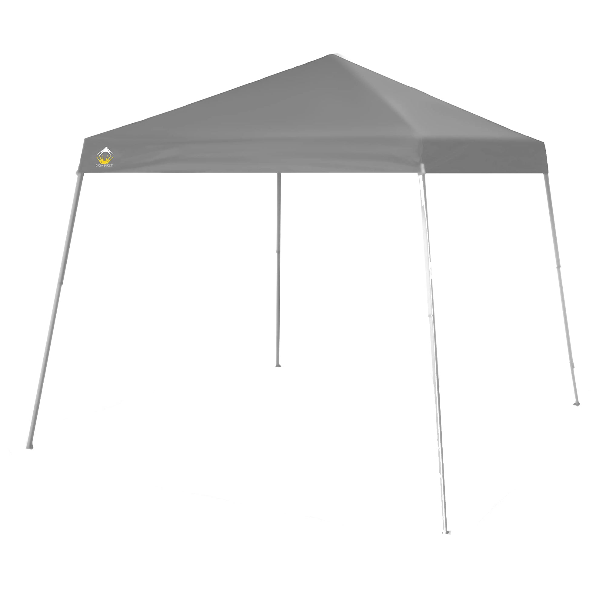Crown Shades 10' x 10' Base 8' x 8' Top Instant Pop Up Canopy w/Carry Bag, Gray - VMInnovations