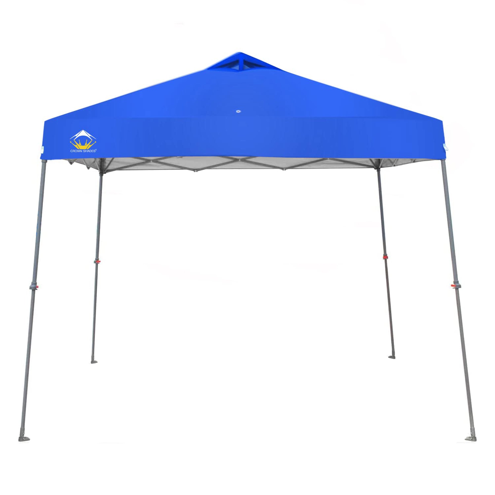 Crown Shades 11' x 11' Base 9' x 9' Top Instant Pop Up Canopy w/Carry Bag, Blue