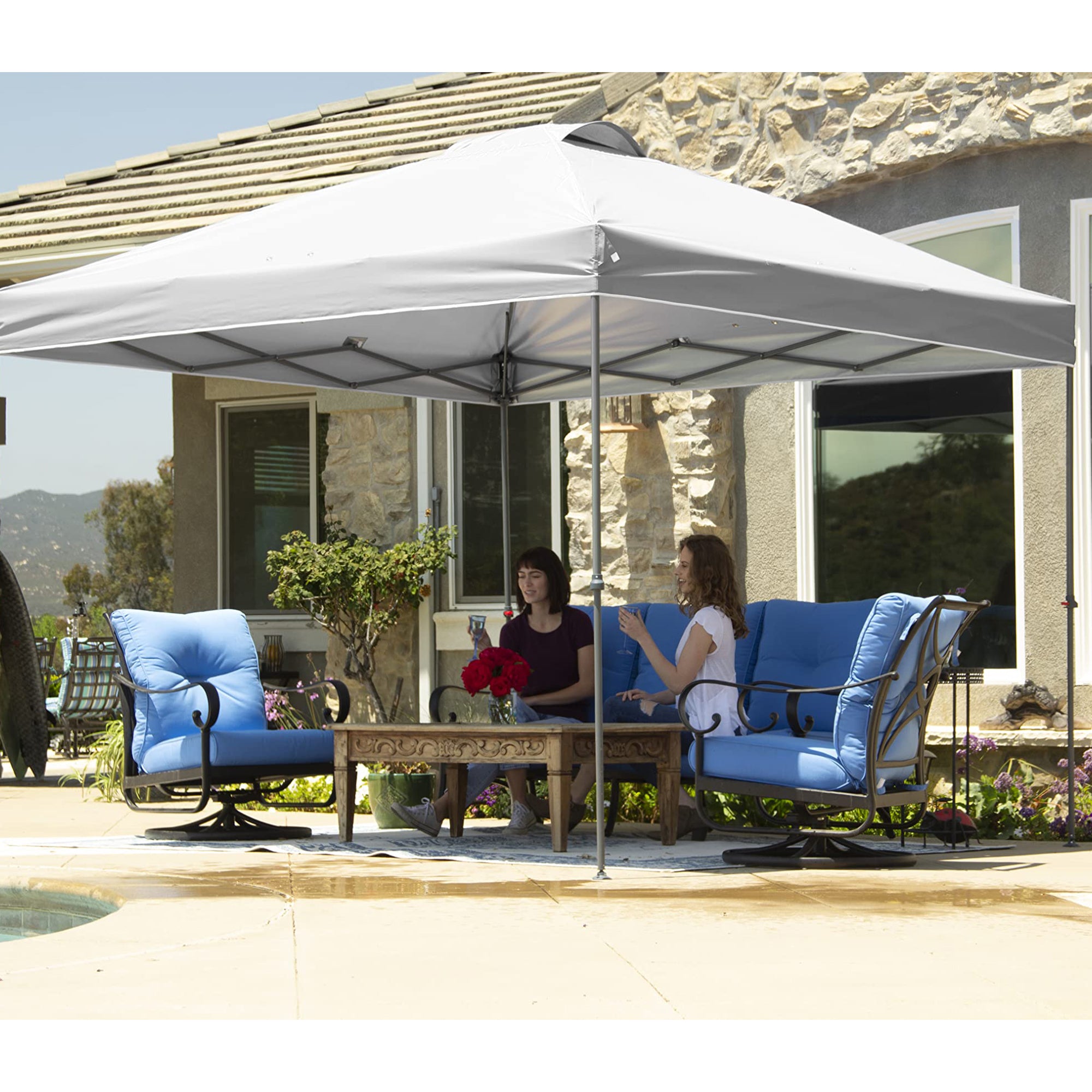 Crown Shades 10x10 Ft Instant Pop Up Shade Canopy w/Carry Bag, White (Open Box) - VMInnovations