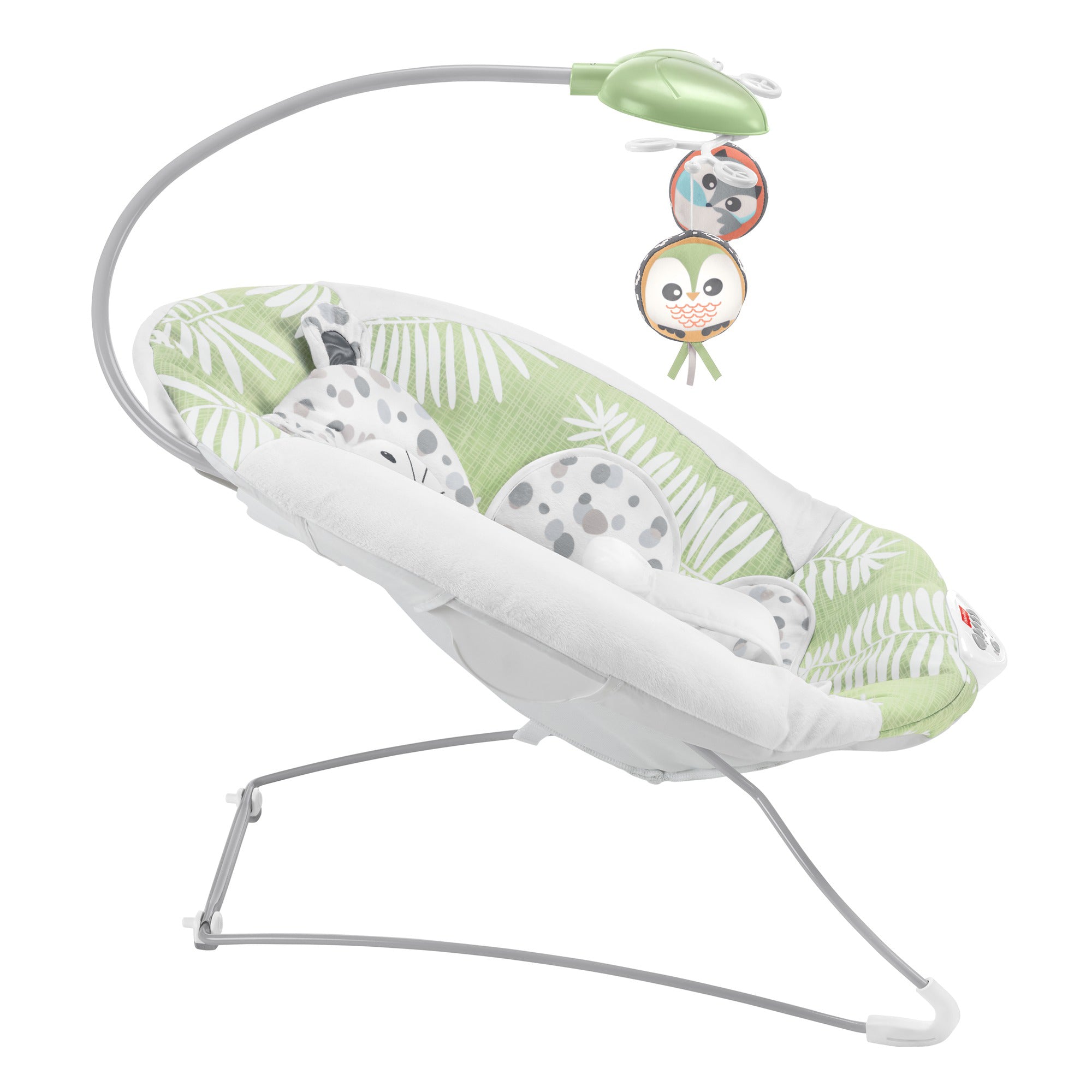 Fisher-Price Snow Leopard Deluxe Baby Bouncer with Soothing Sounds & Vibrations - VMInnovations